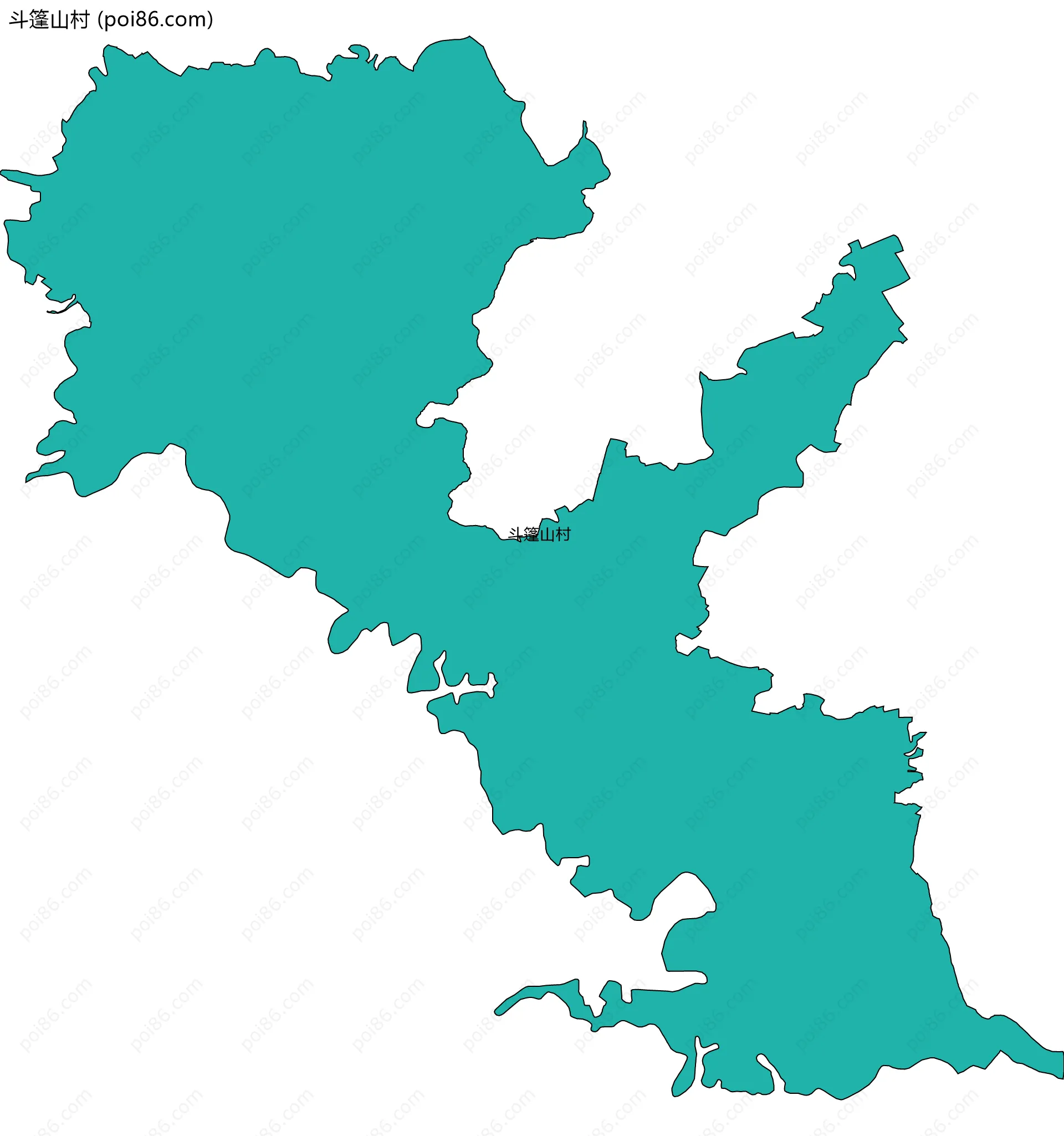 斗篷山村边界地图