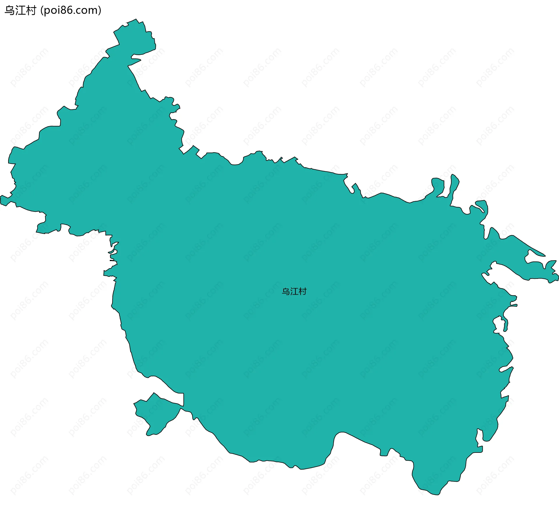 乌江村边界地图