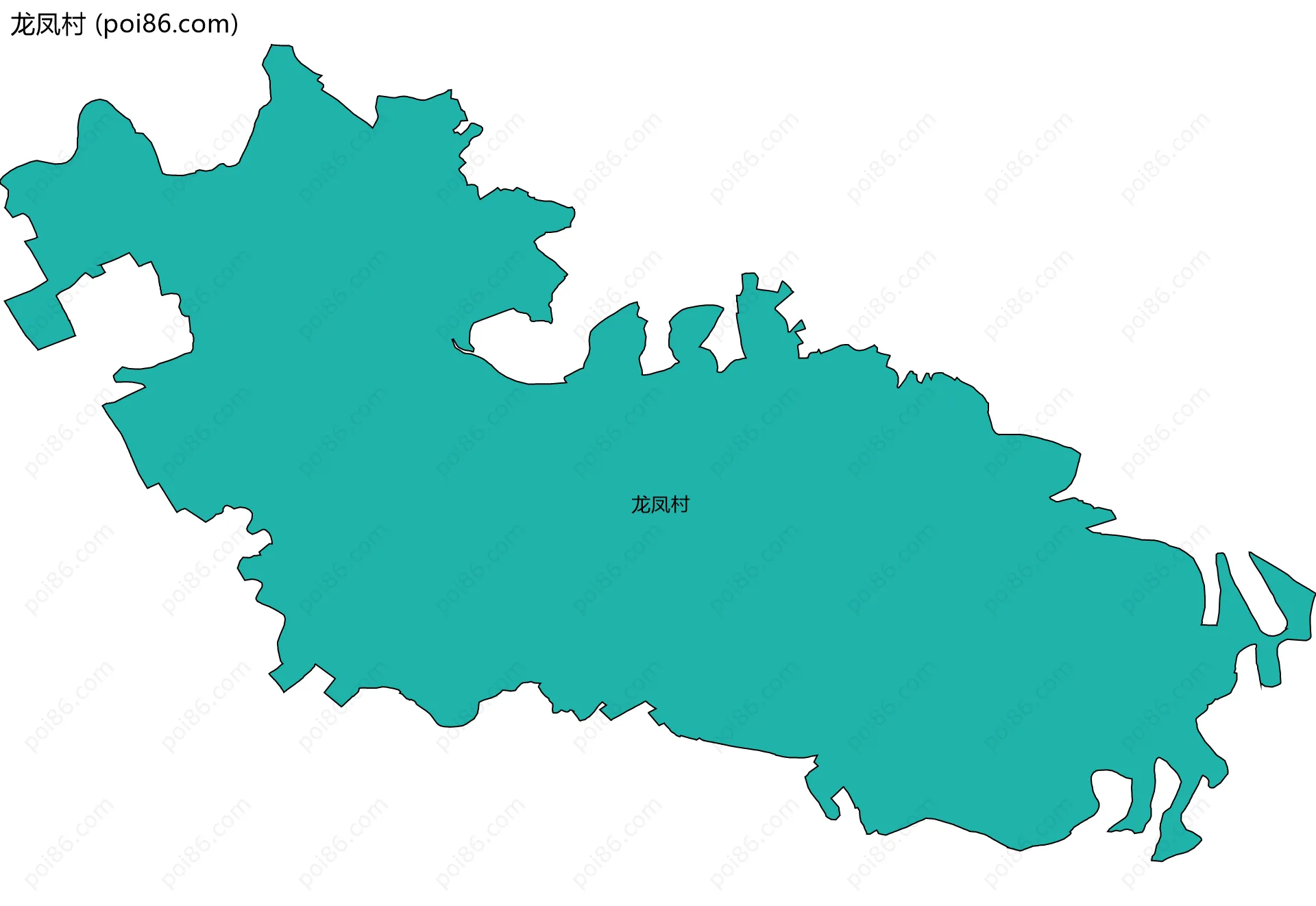 龙凤村边界地图