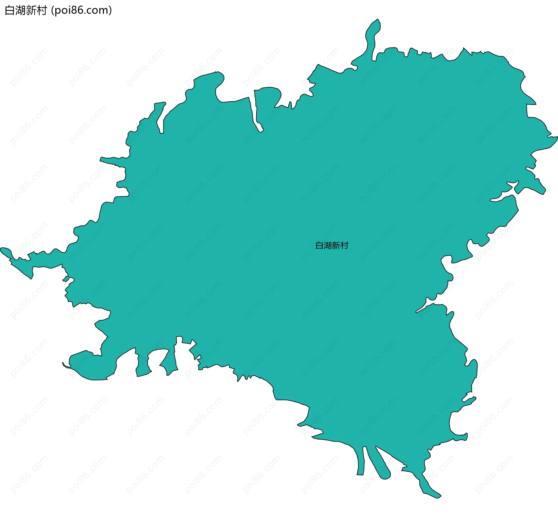 白湖新村边界地图
