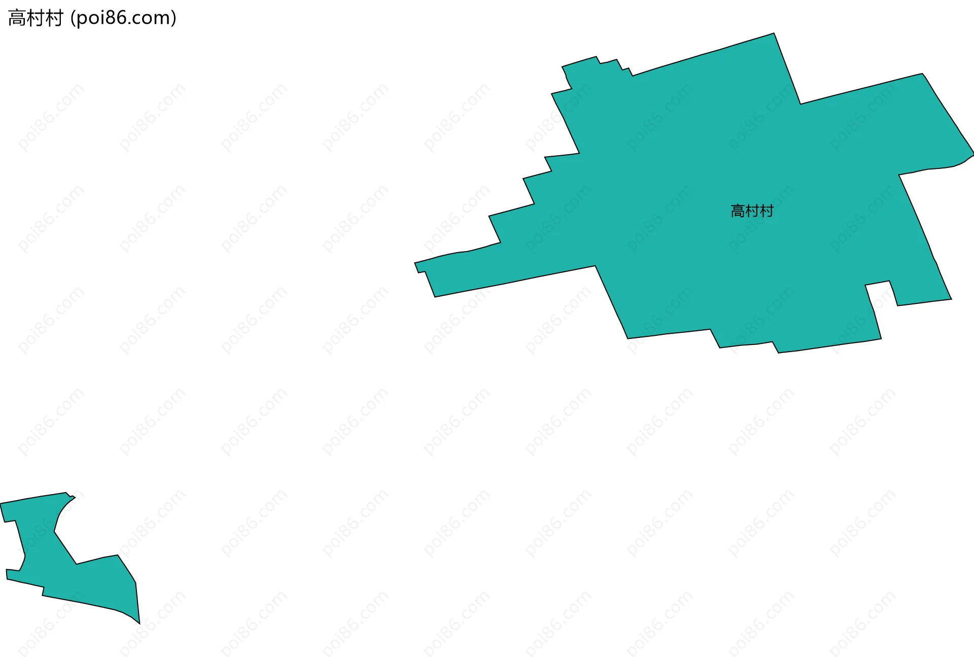 高村村边界地图