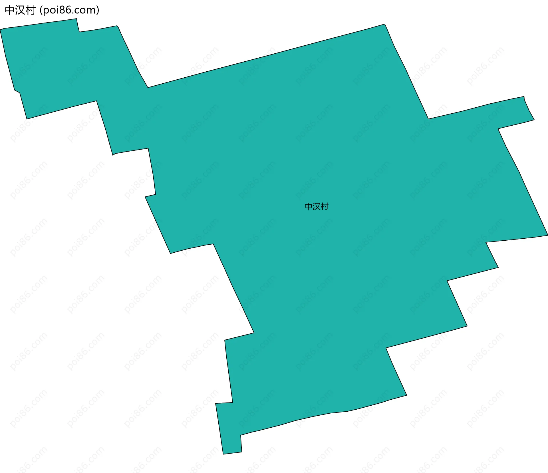 中汉村边界地图