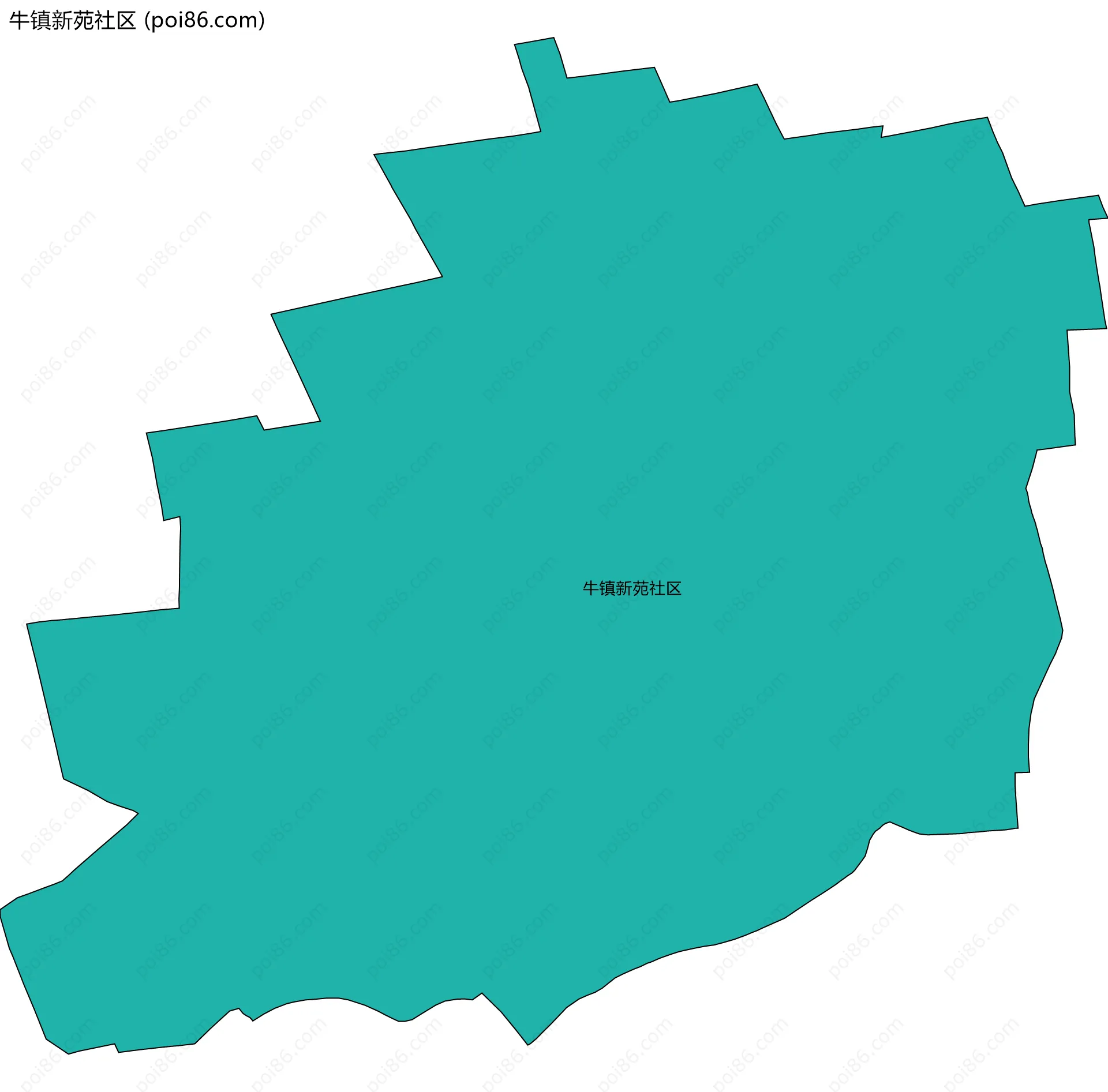 牛镇新苑社区边界地图