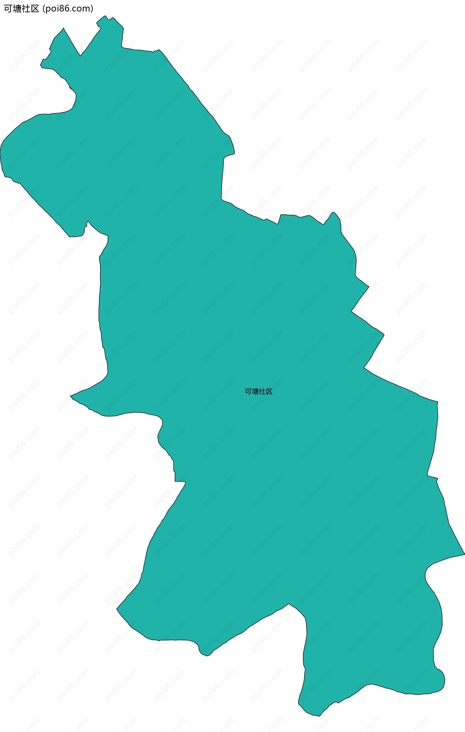 可塘社区边界地图