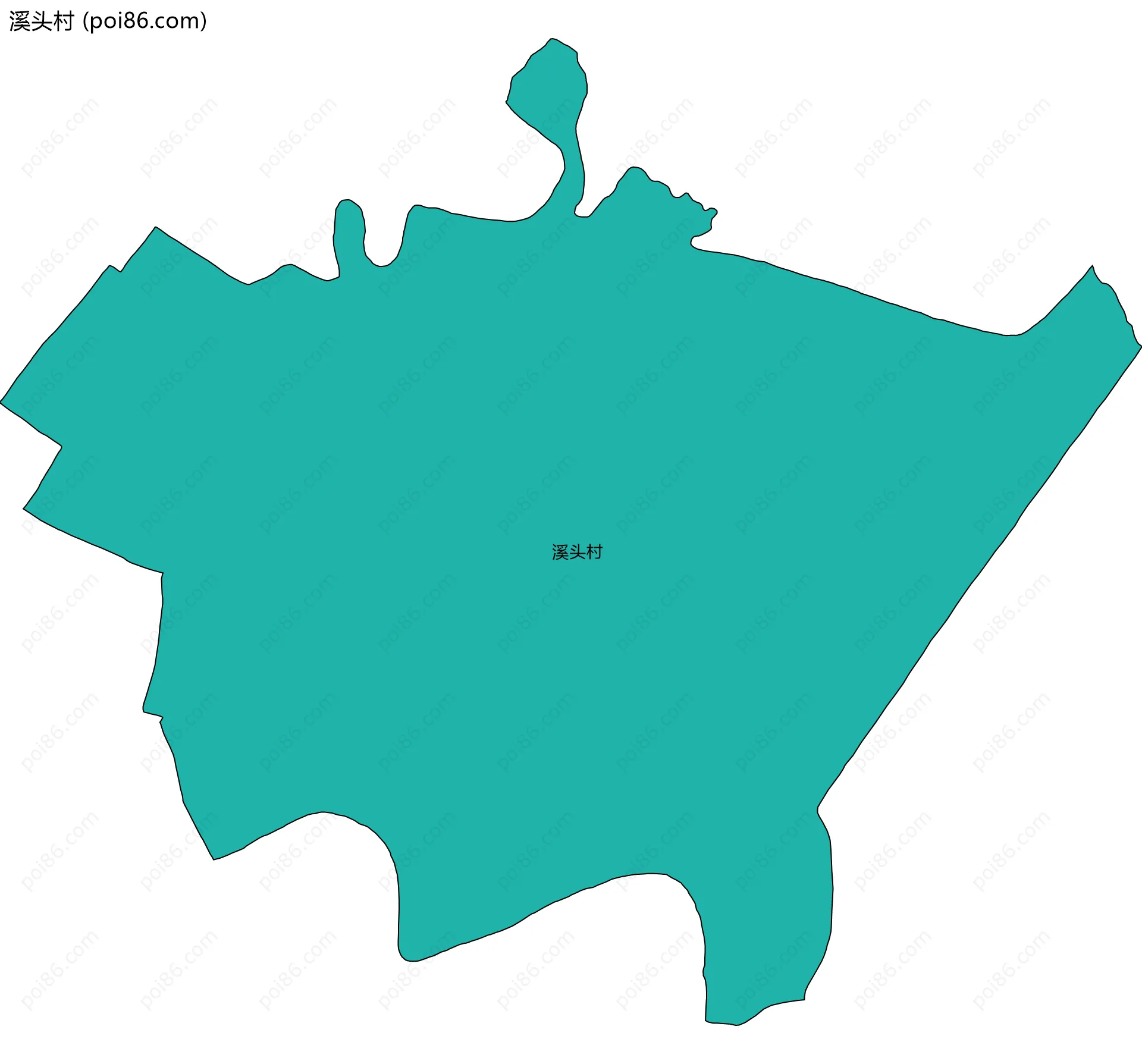 溪头村边界地图