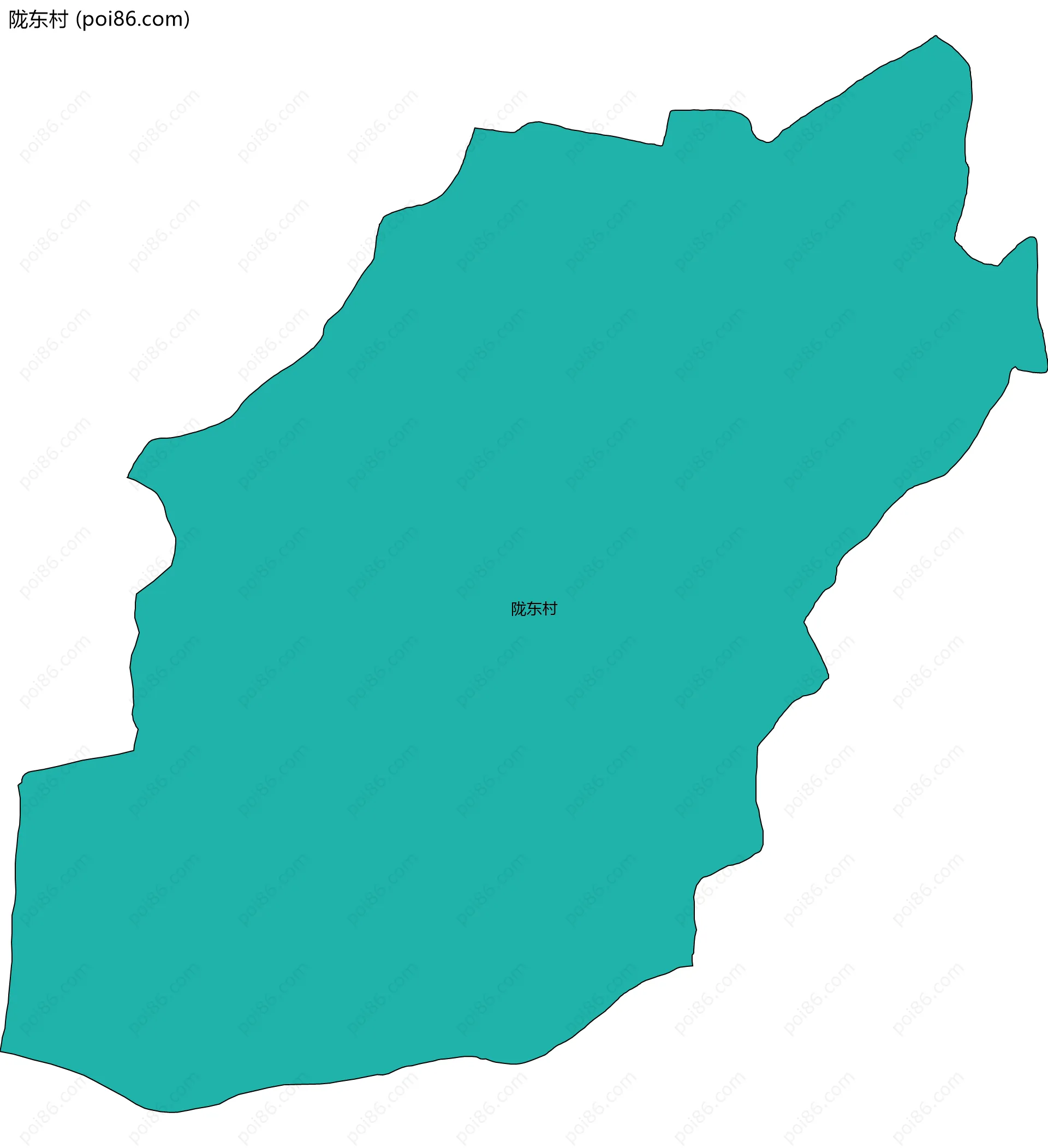 陇东村边界地图