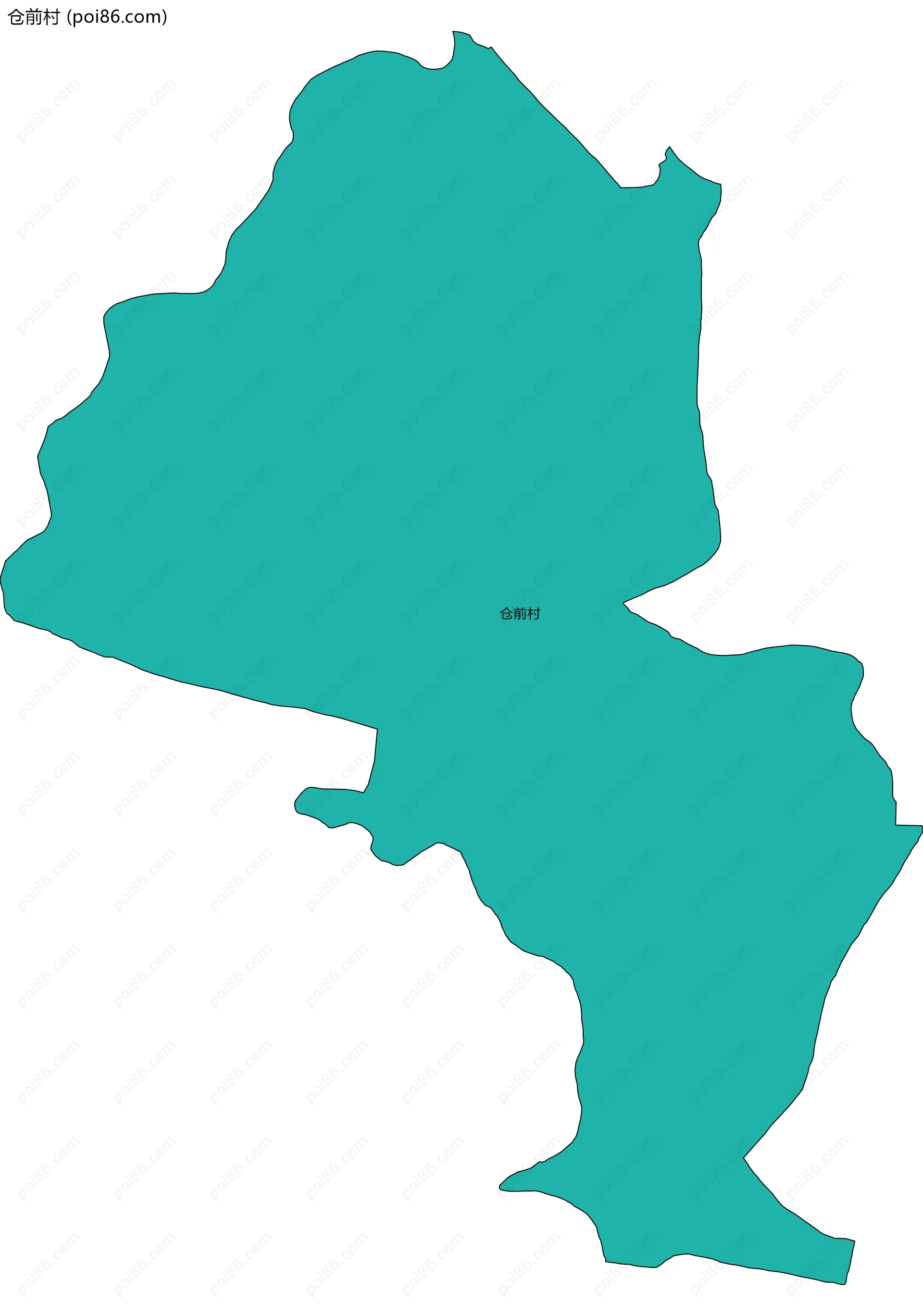 仓前村边界地图