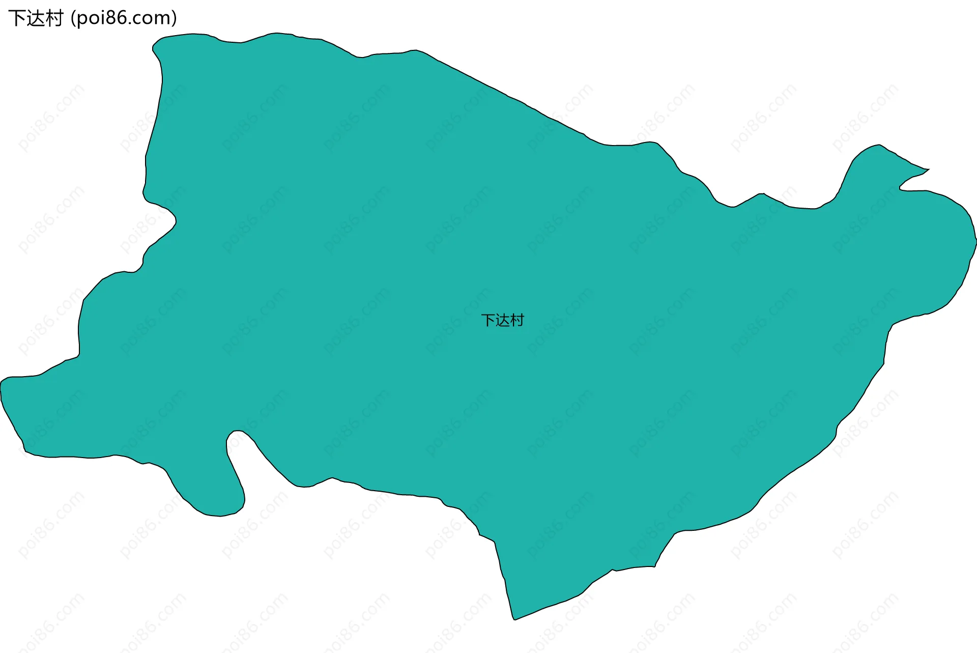 下达村边界地图