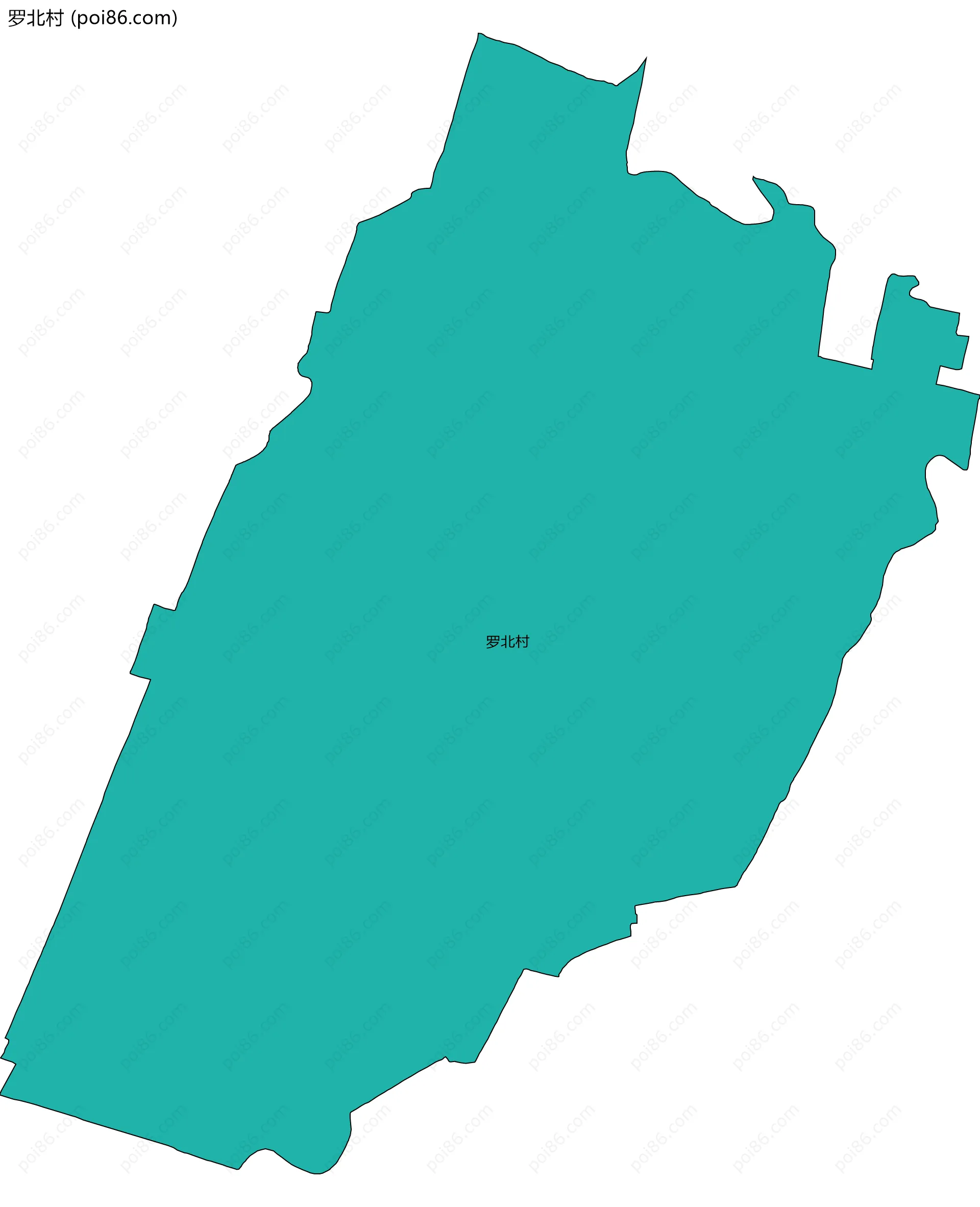 罗北村边界地图