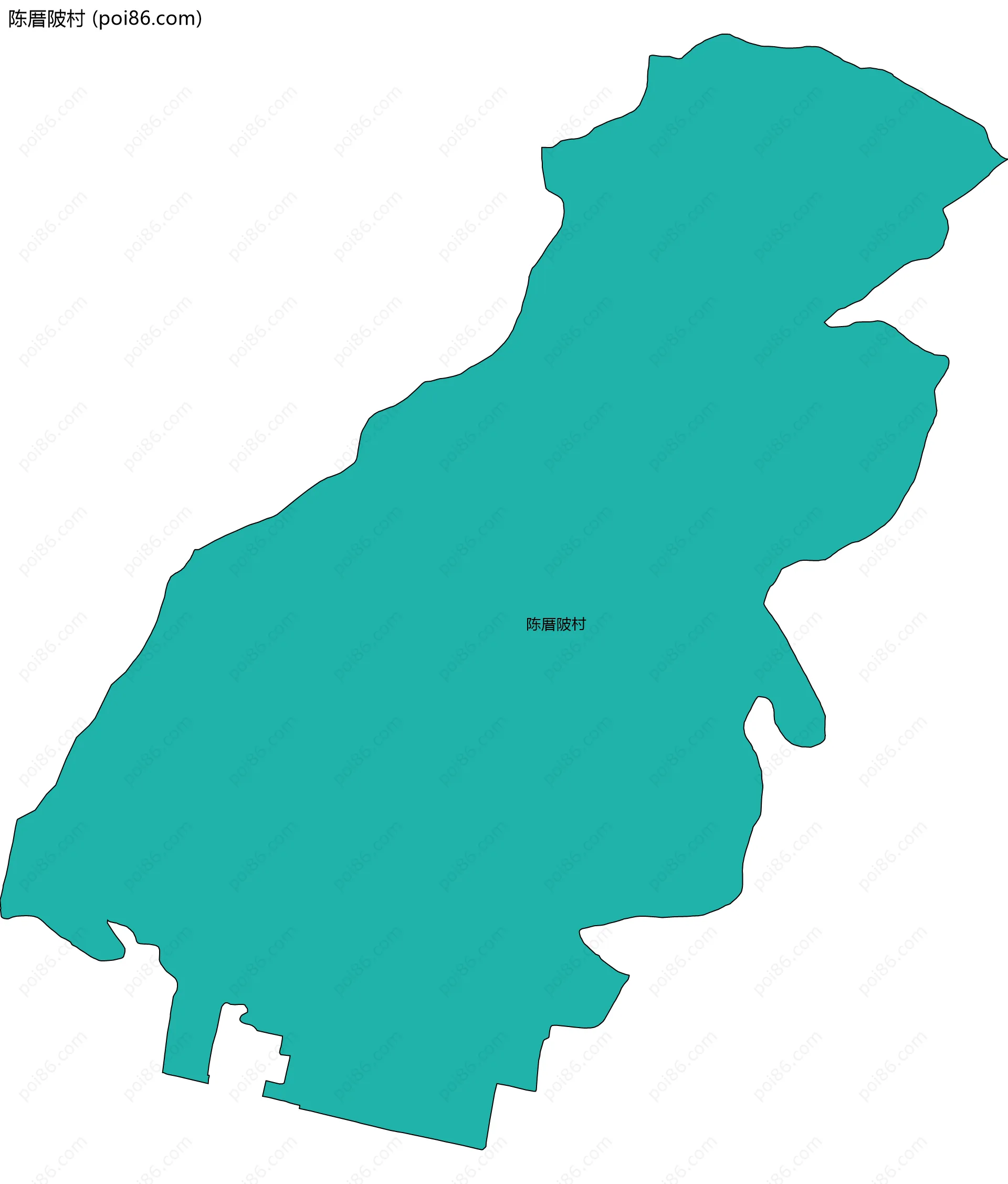 陈厝陂村边界地图