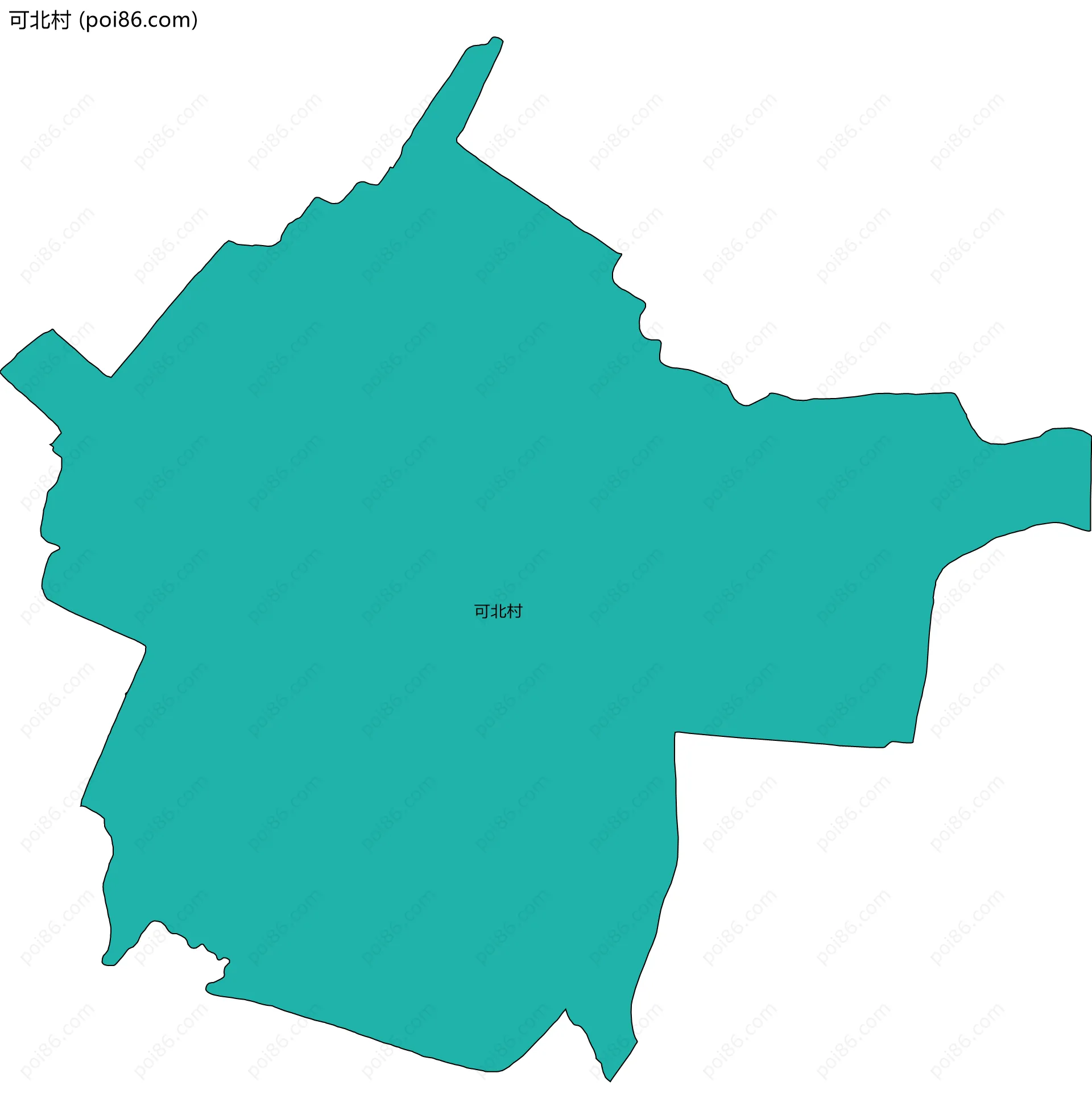 可北村边界地图
