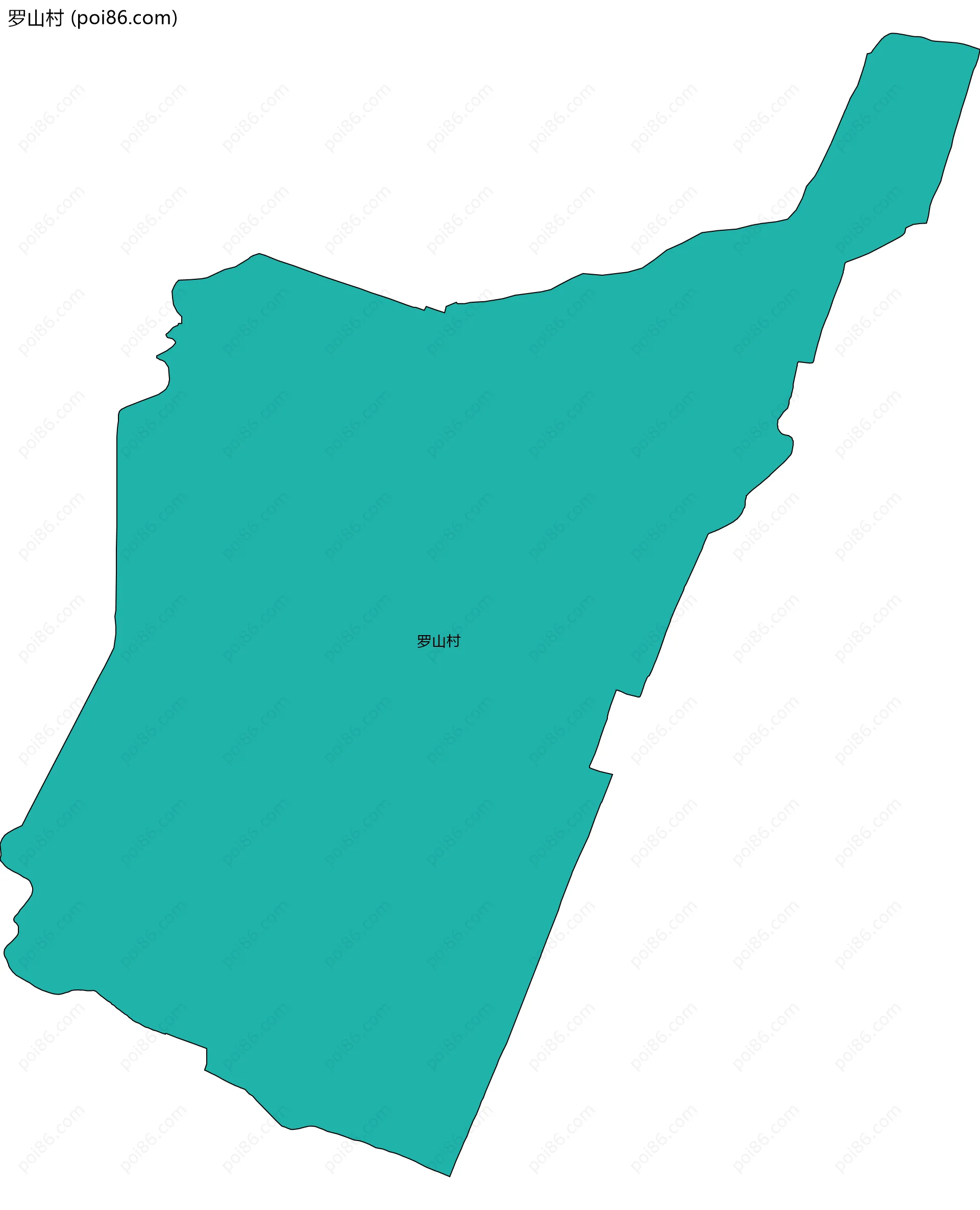 罗山村边界地图