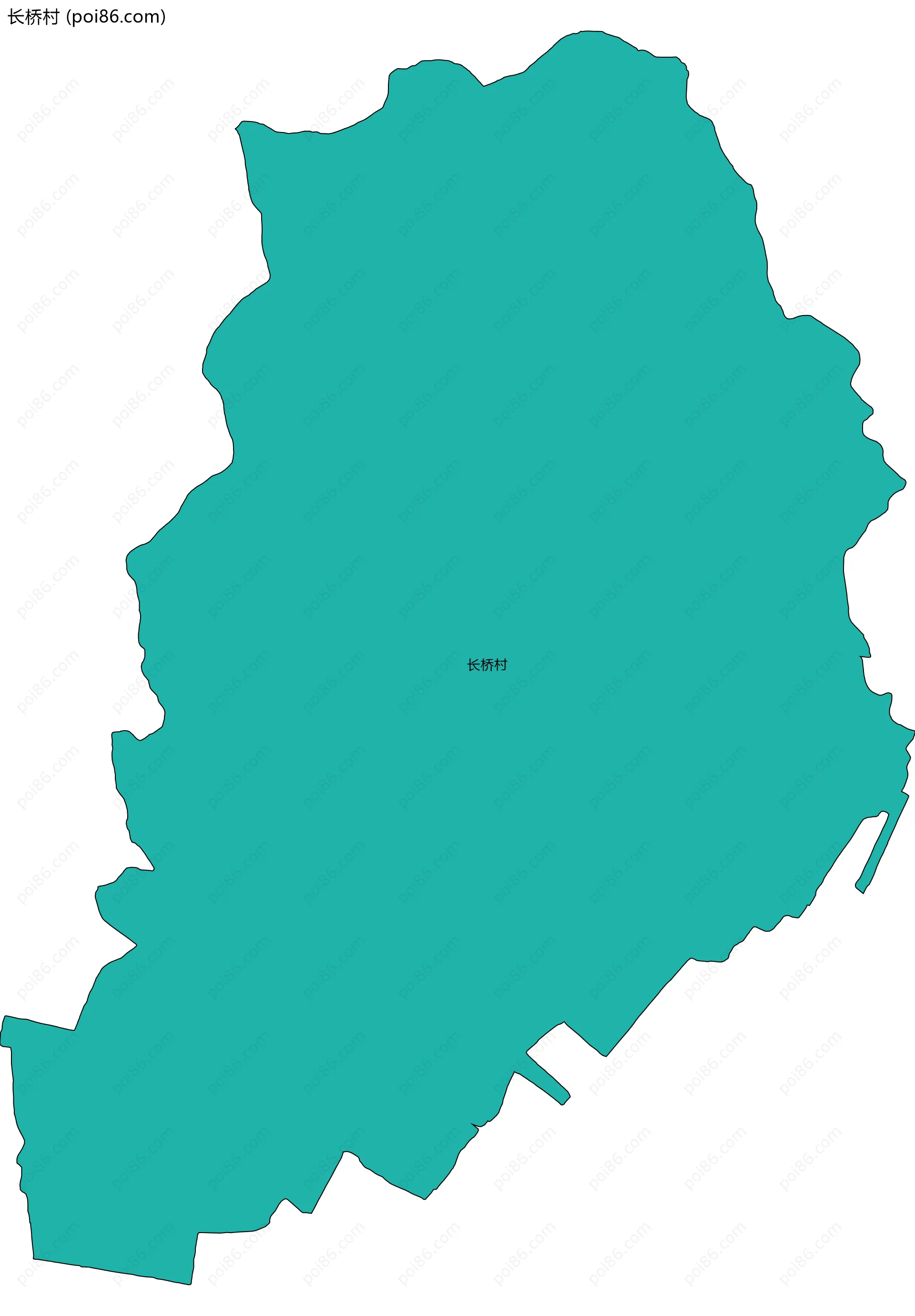 长桥村边界地图