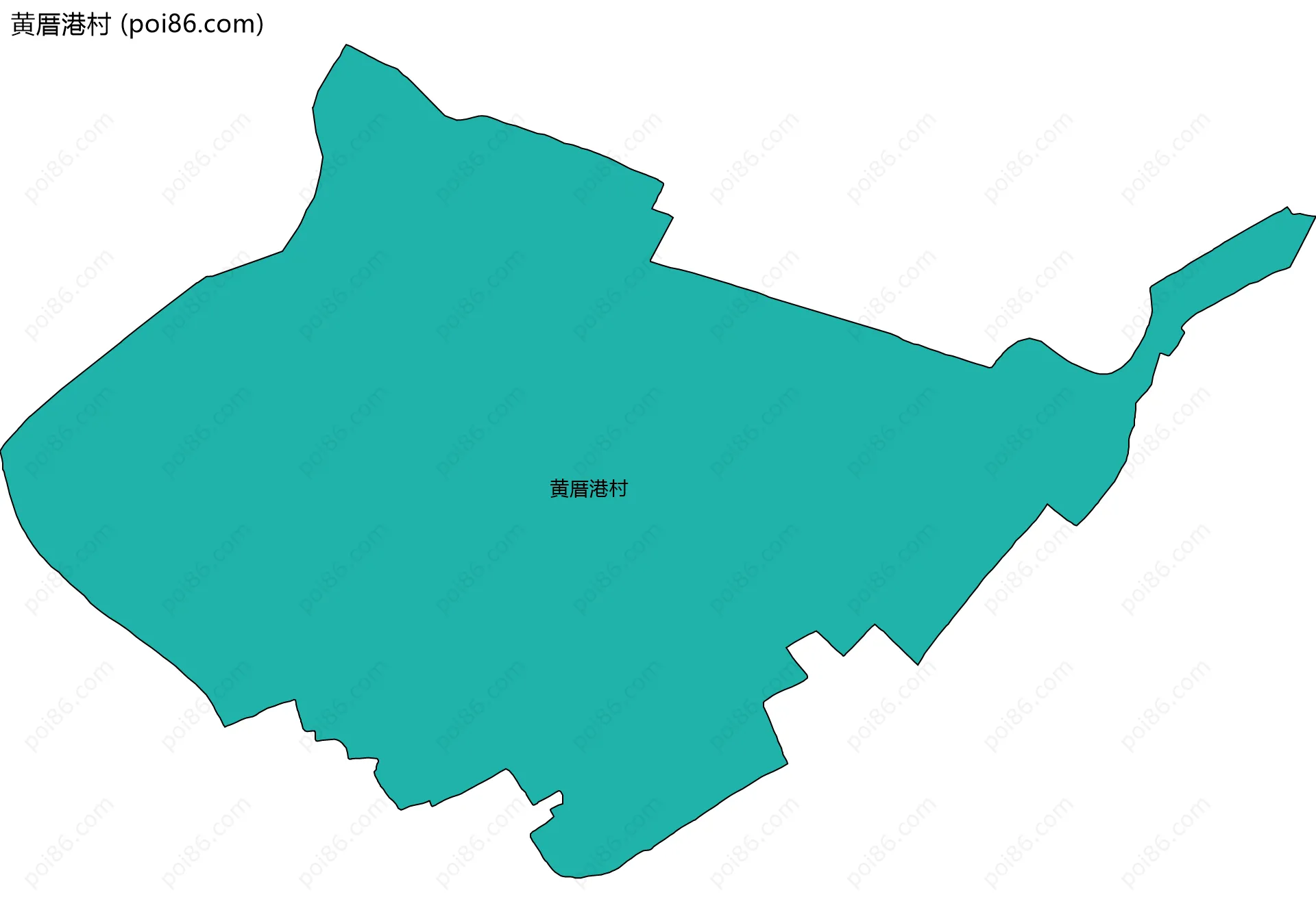 黄厝港村边界地图