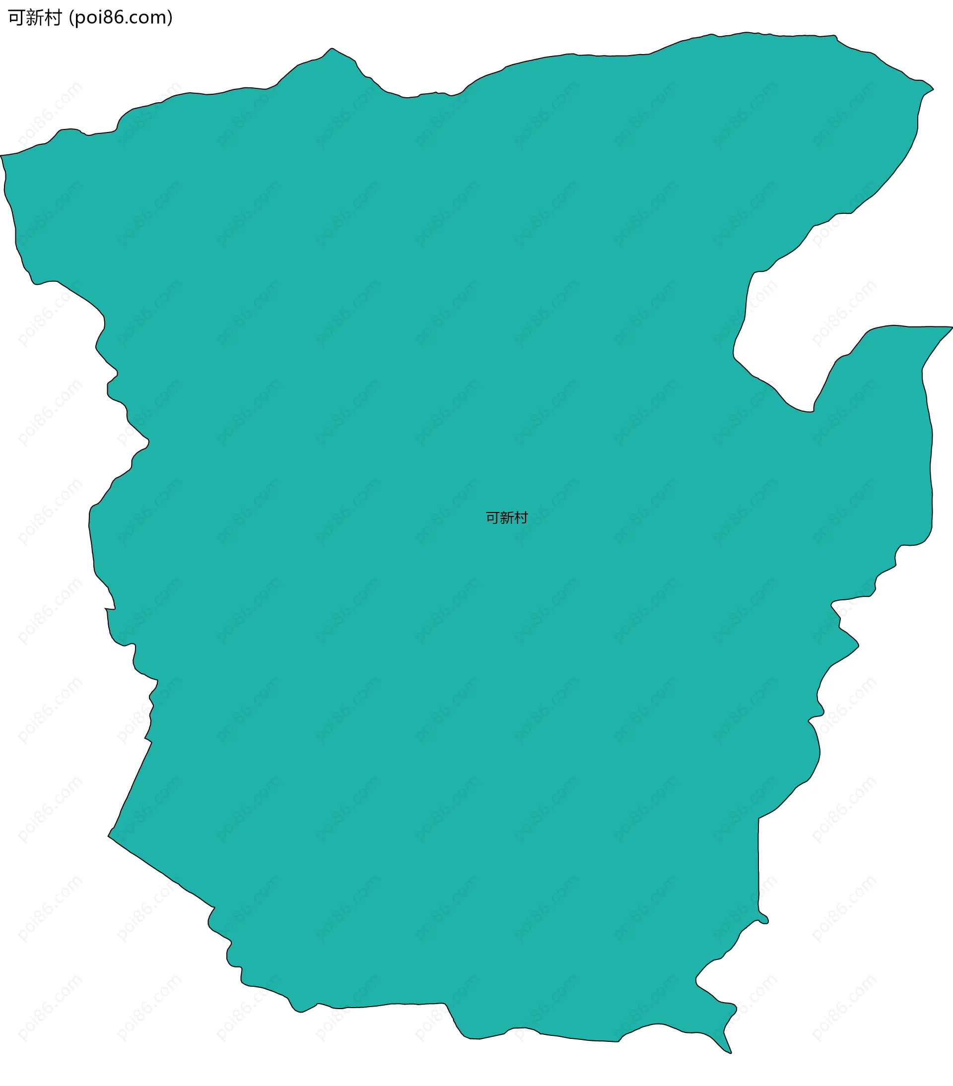 可新村边界地图