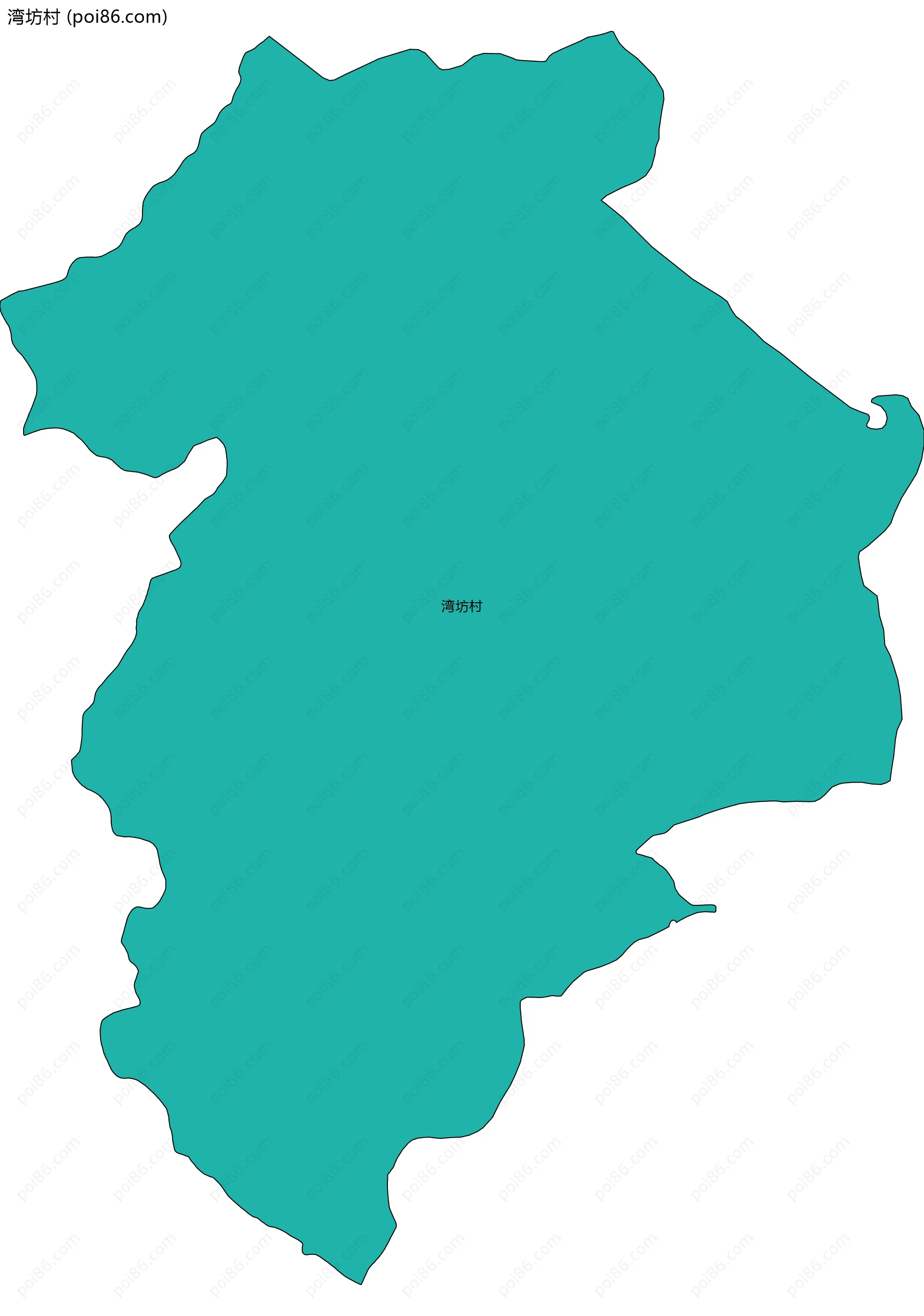 湾坊村边界地图