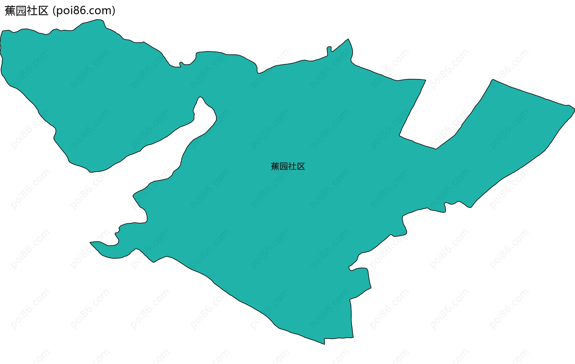蕉园社区边界地图