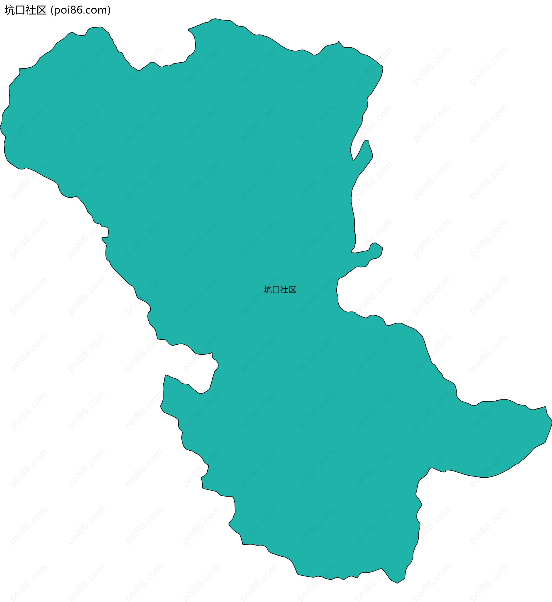 坑口社区边界地图