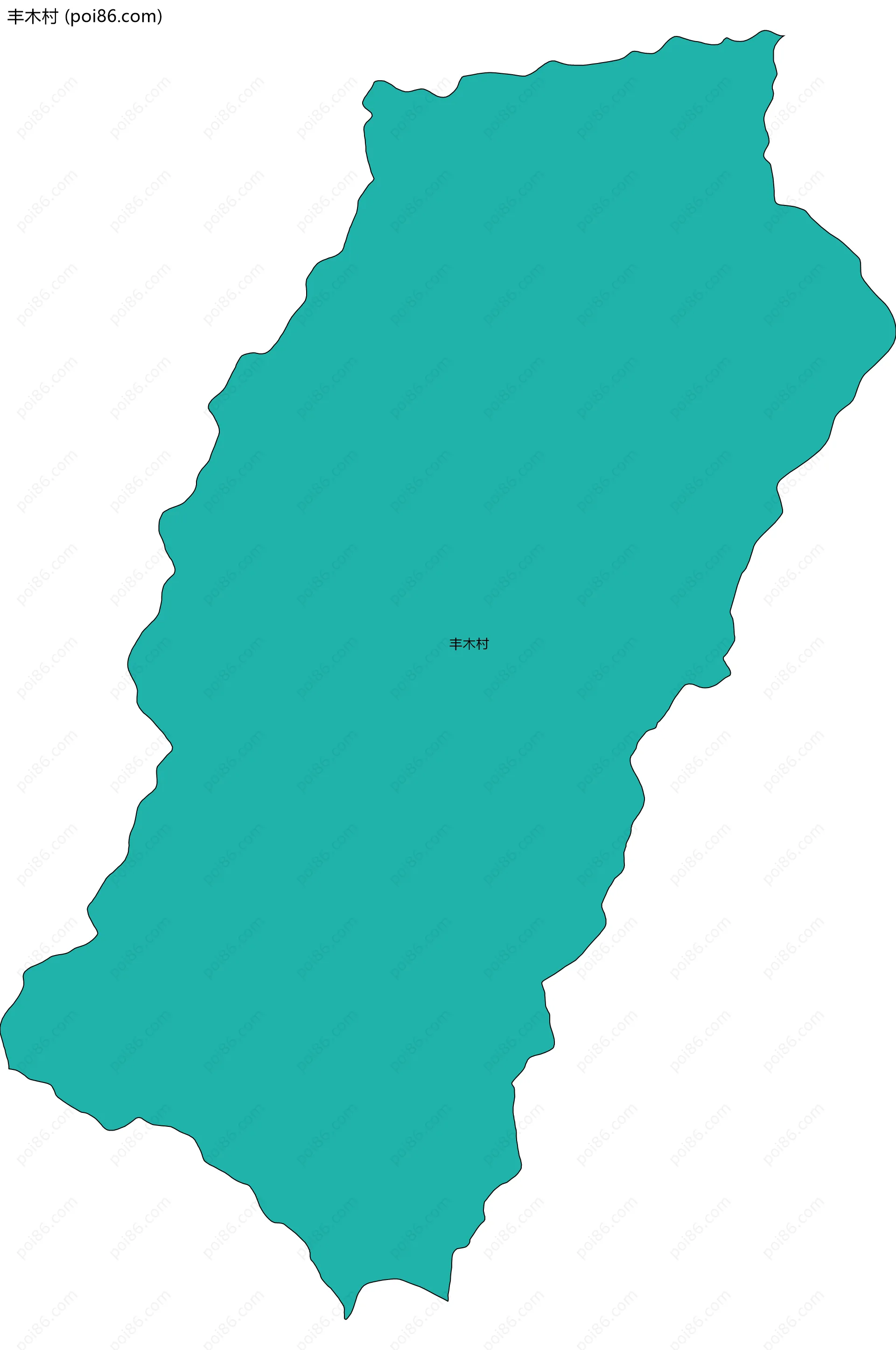 丰木村边界地图