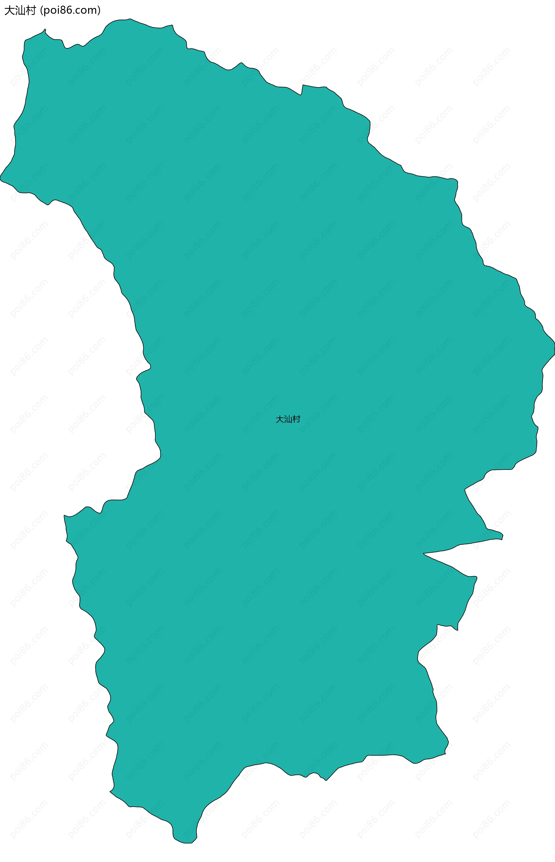 大汕村边界地图