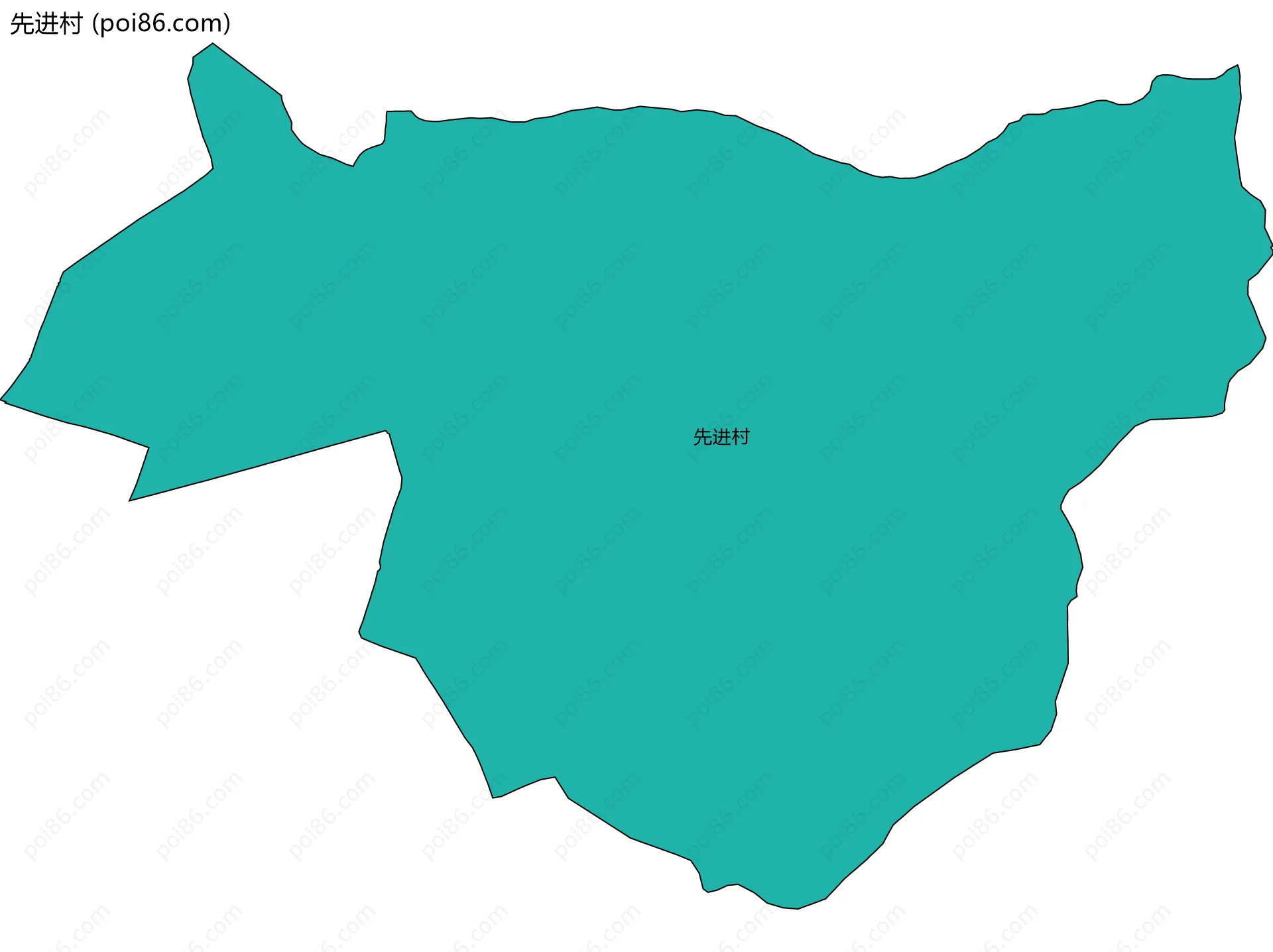 先进村边界地图