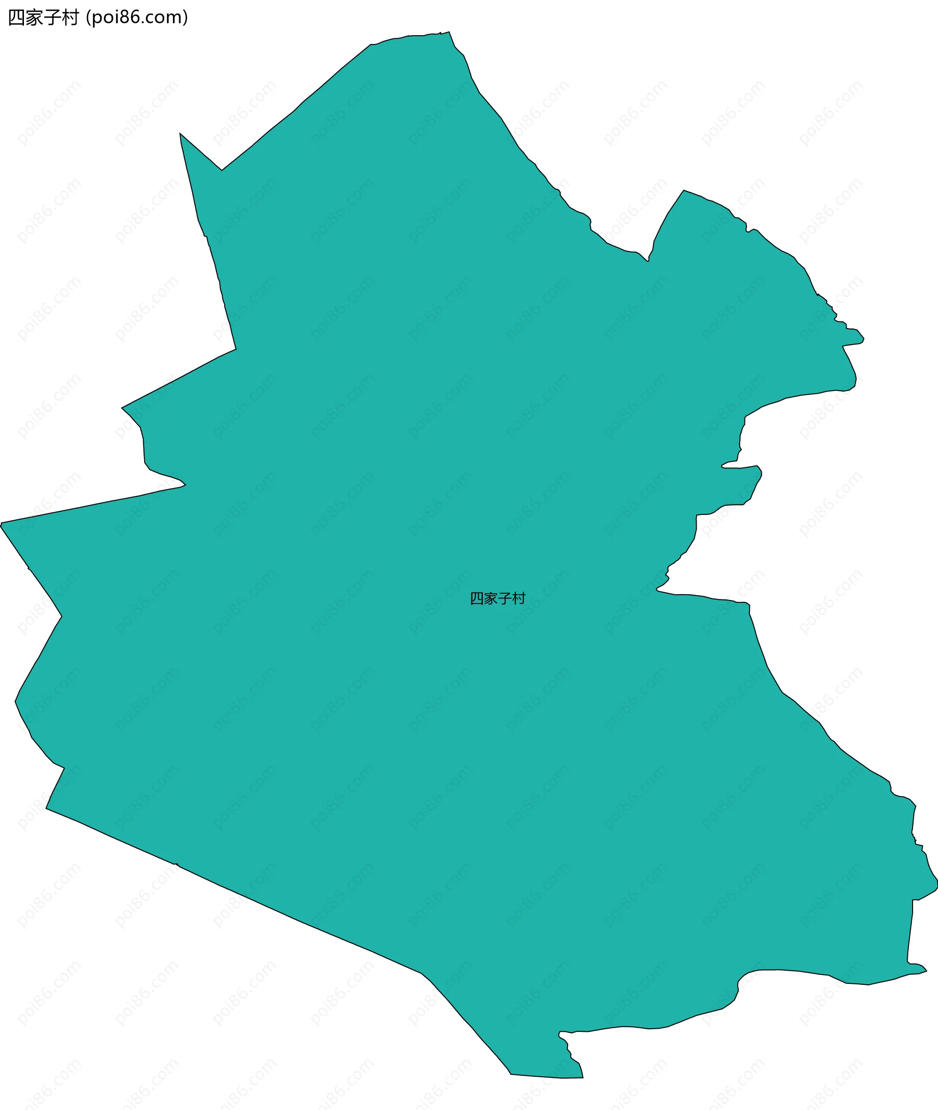 四家子村边界地图