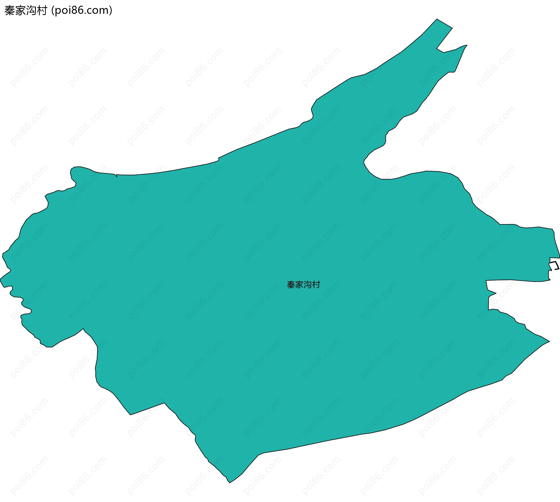 秦家沟村边界地图