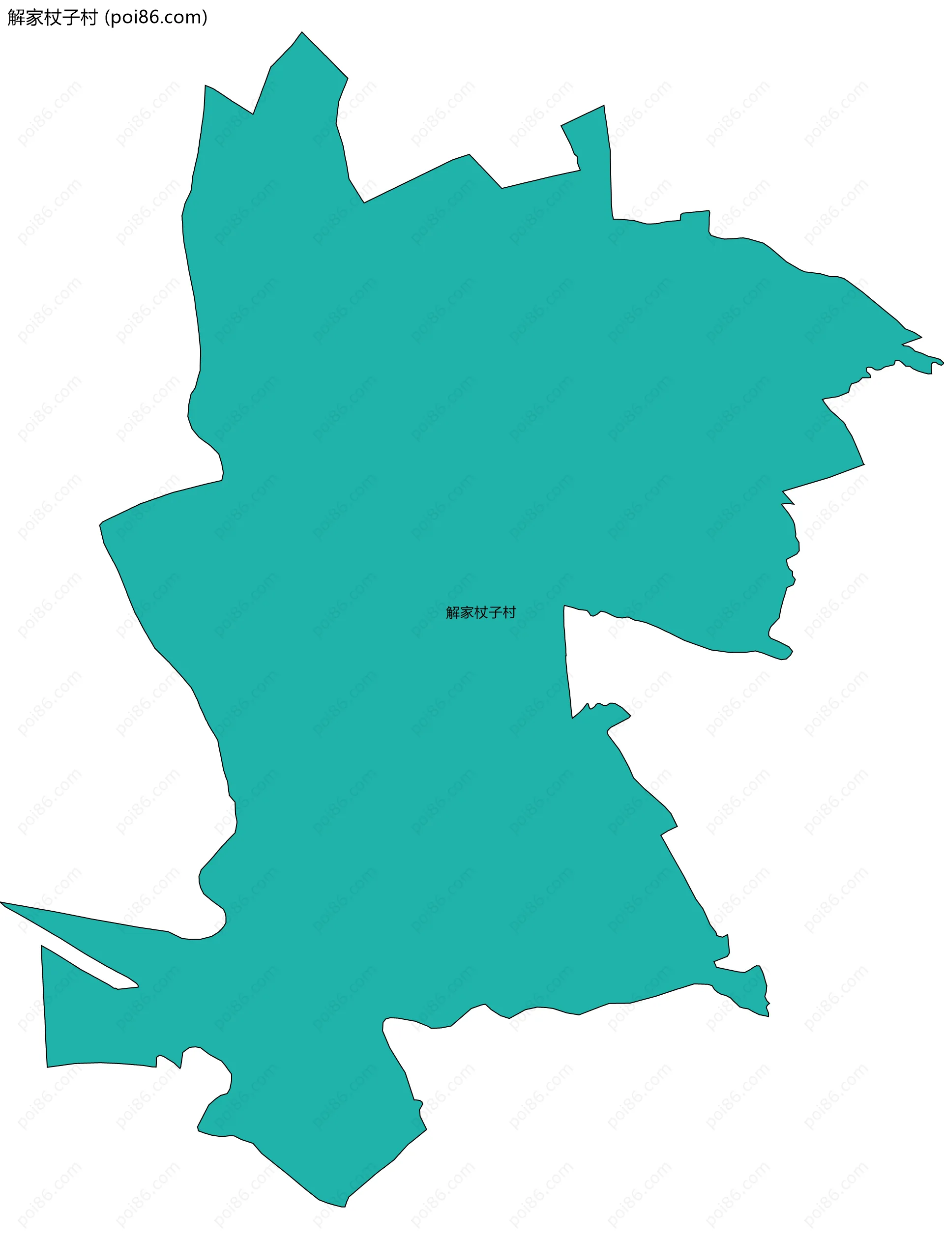 解家杖子村边界地图