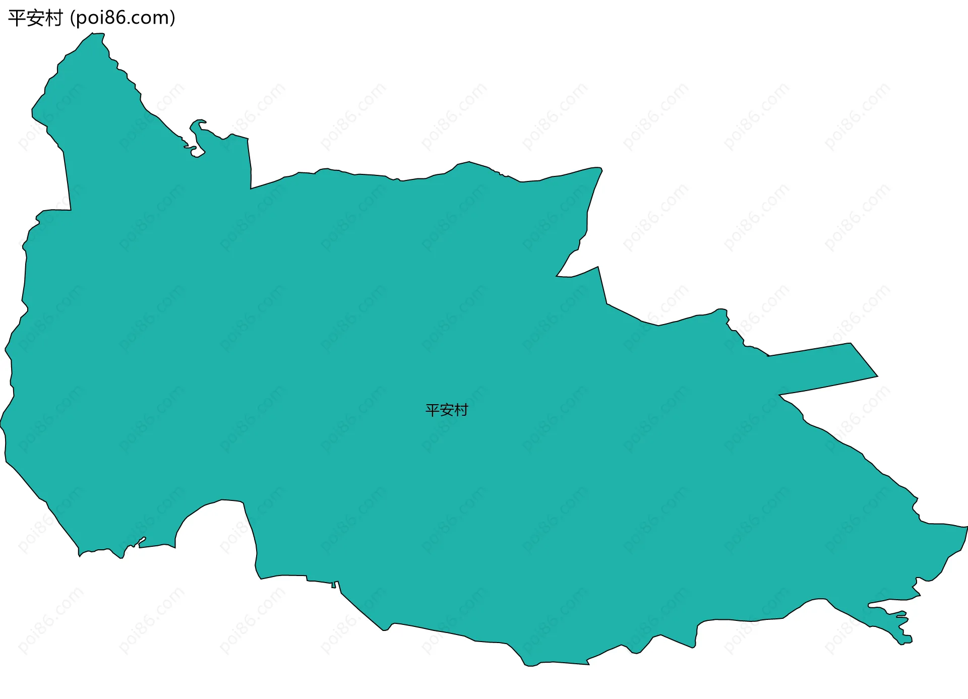 平安村边界地图