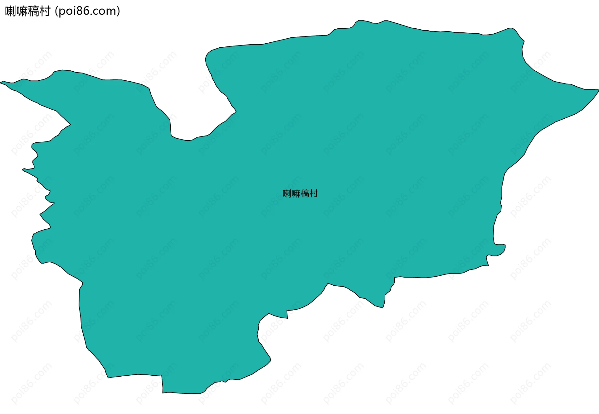 喇嘛稿村边界地图