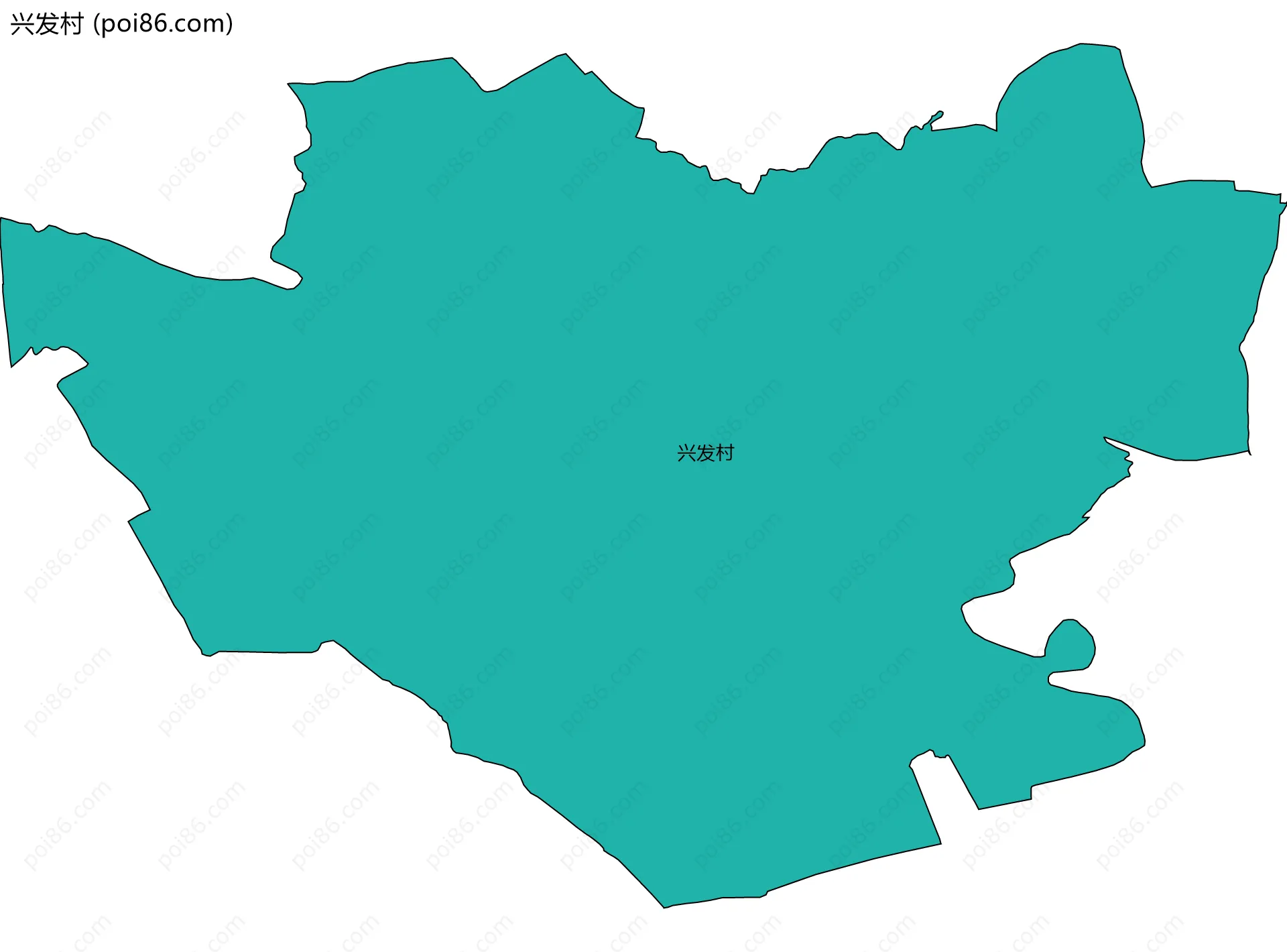 兴发村边界地图