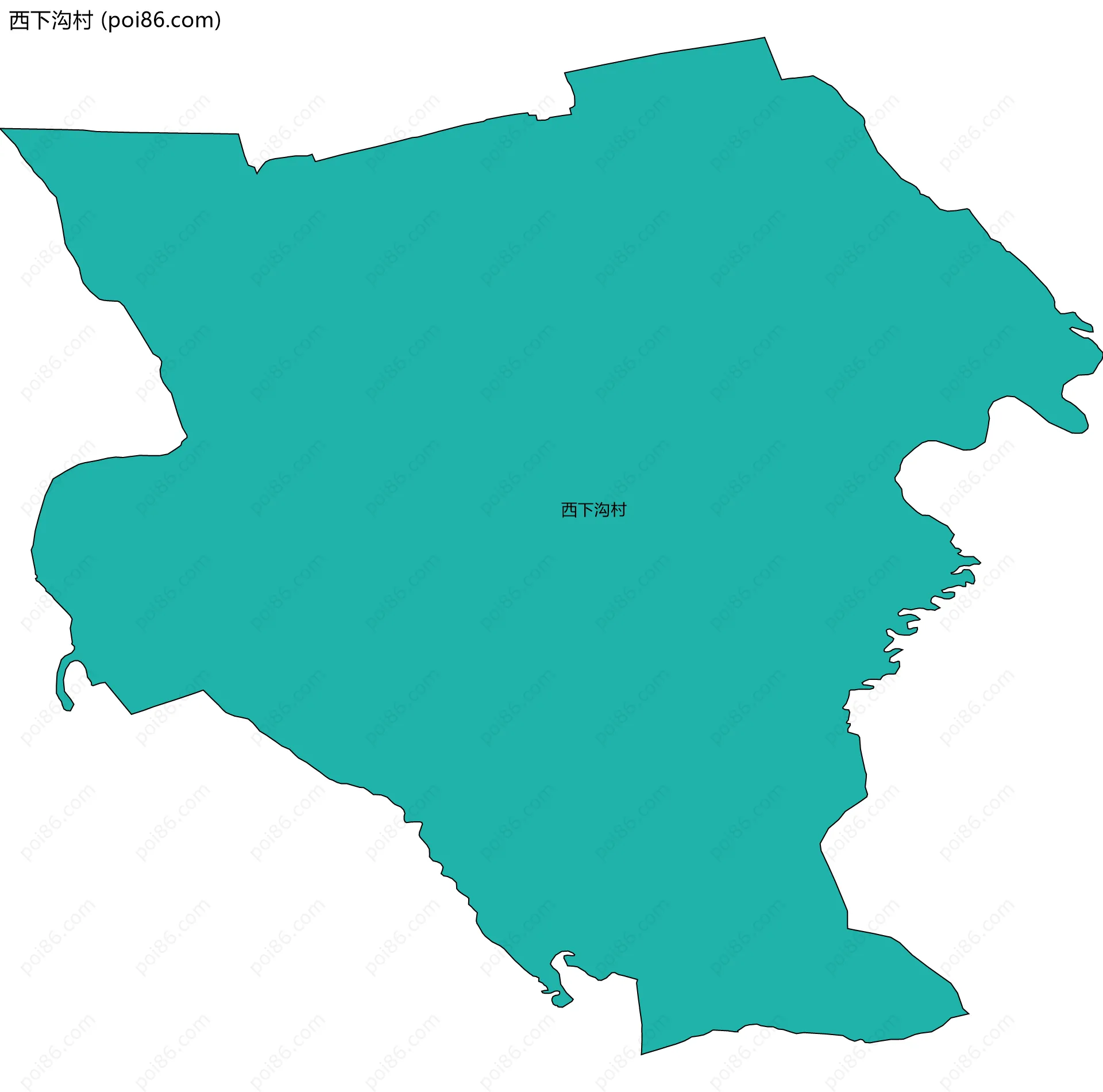 西下沟村边界地图