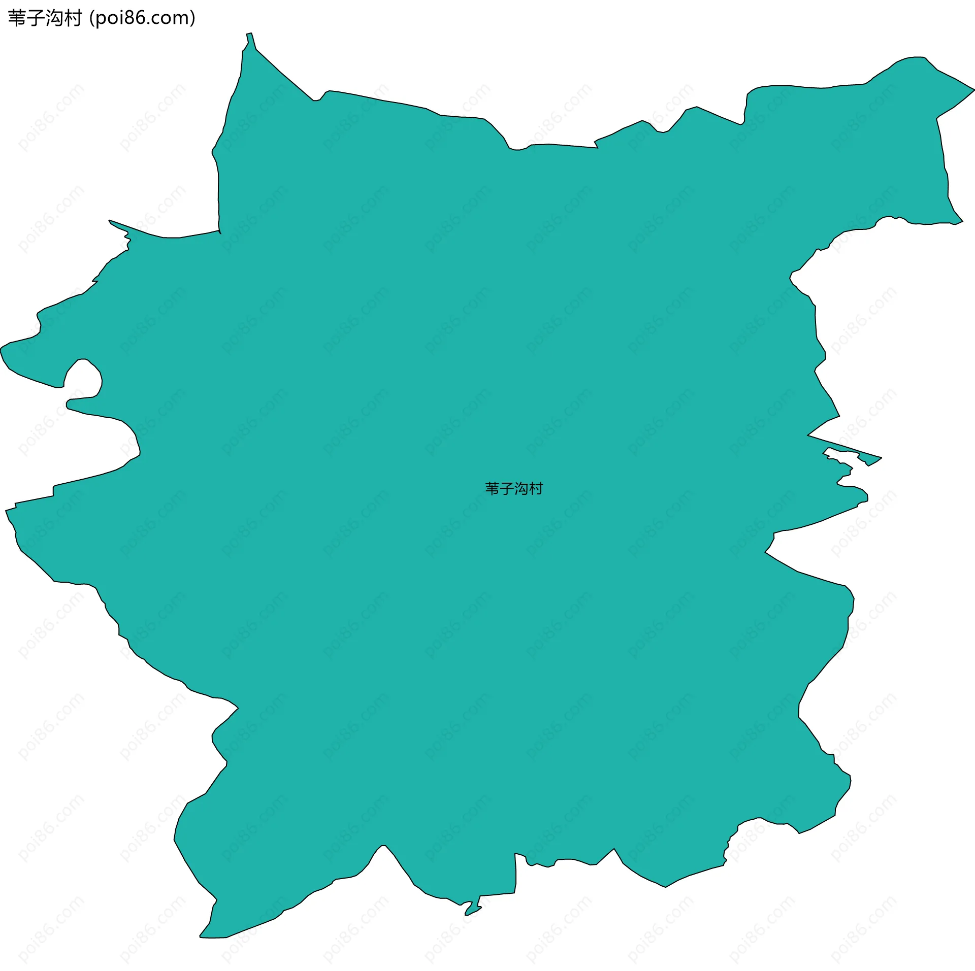 苇子沟村边界地图