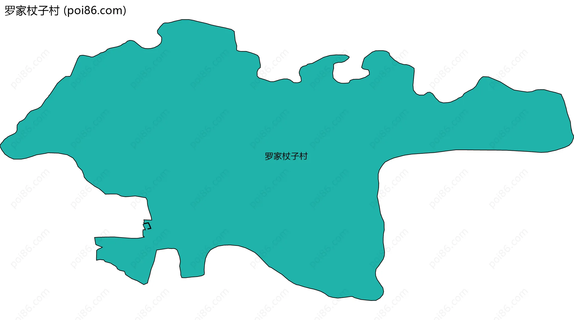 罗家杖子村边界地图