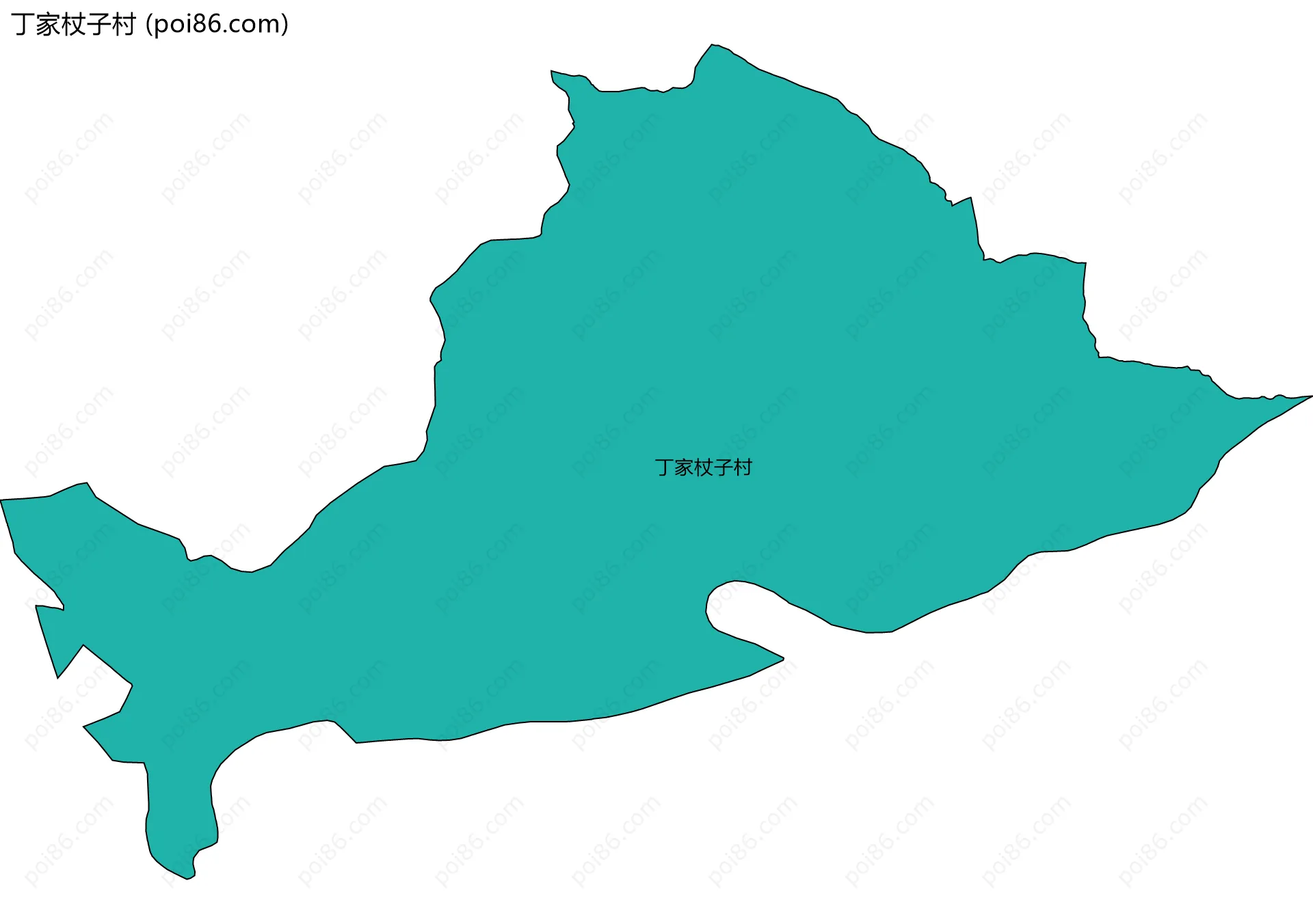 丁家杖子村边界地图