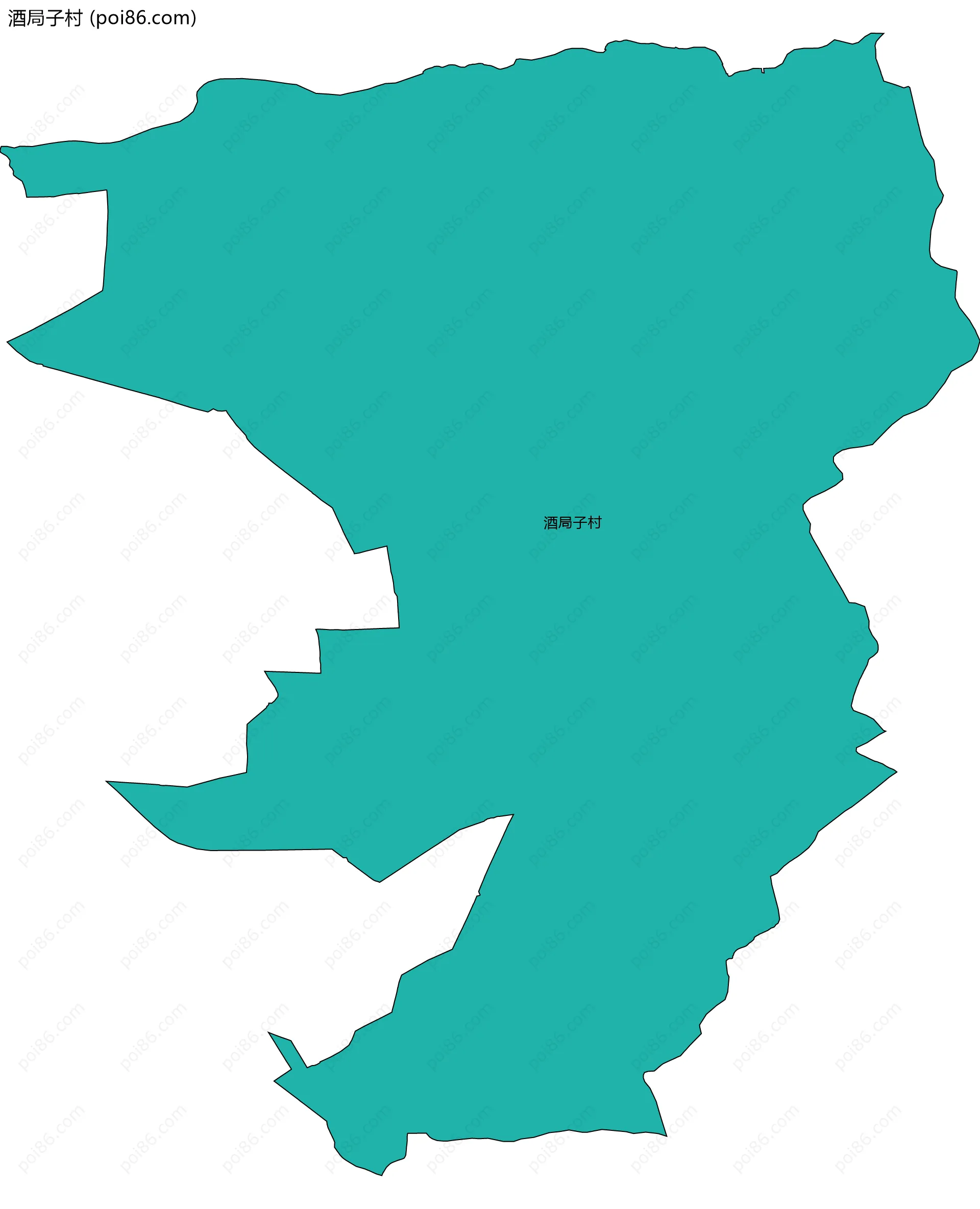 酒局子村边界地图