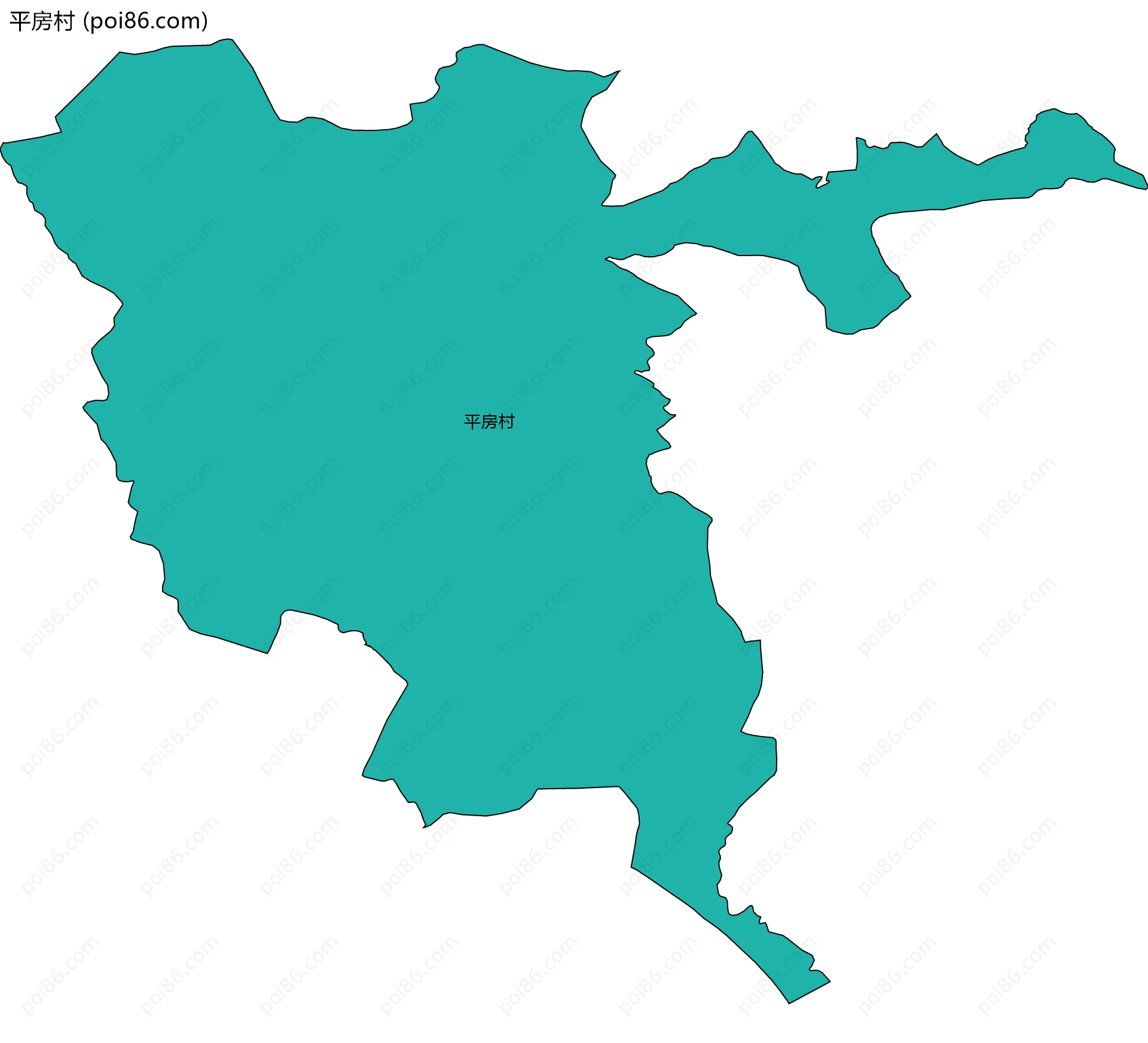 平房村边界地图