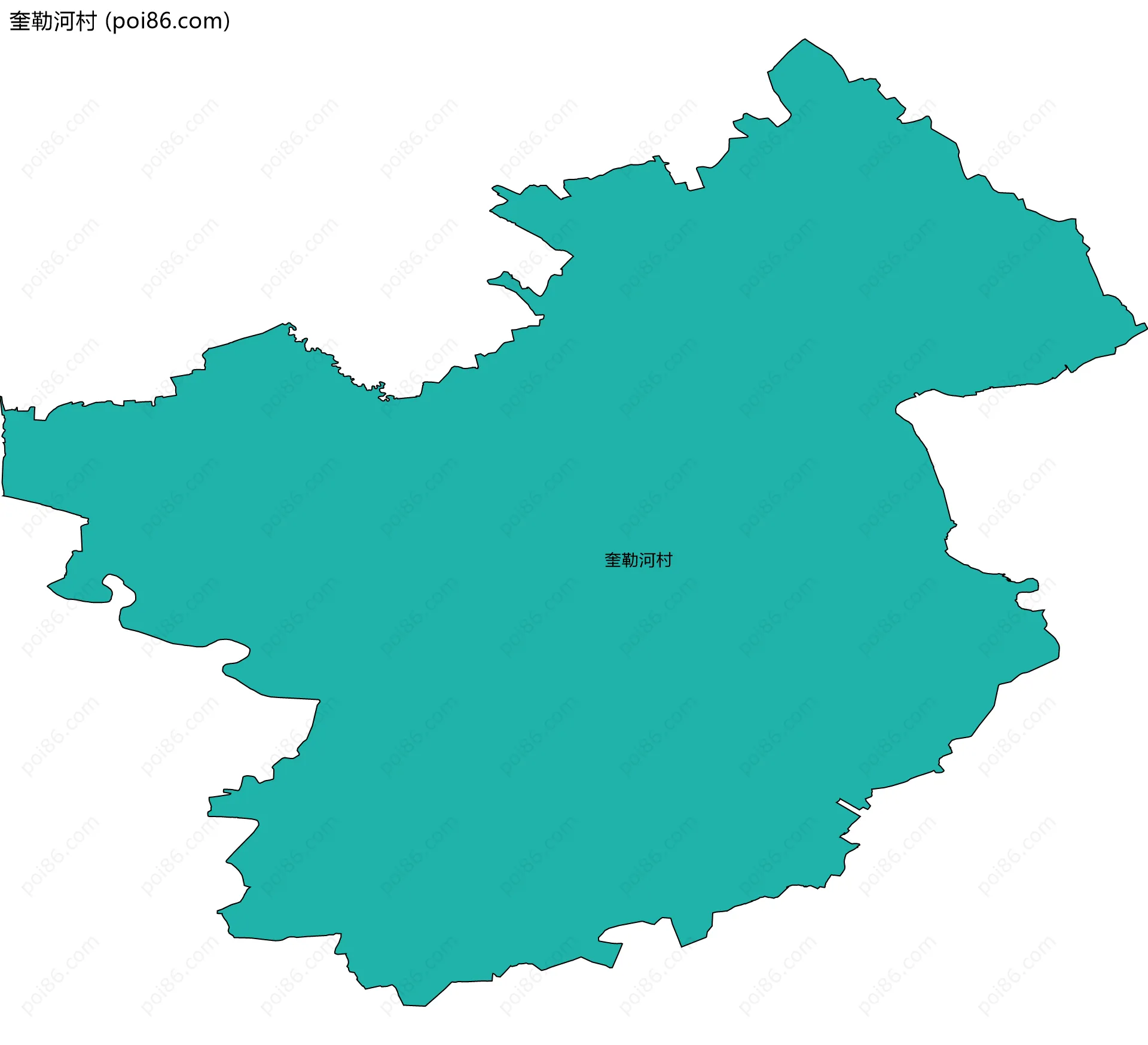 奎勒河村边界地图