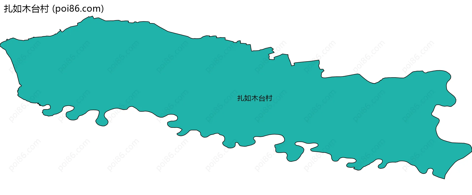 扎如木台村边界地图