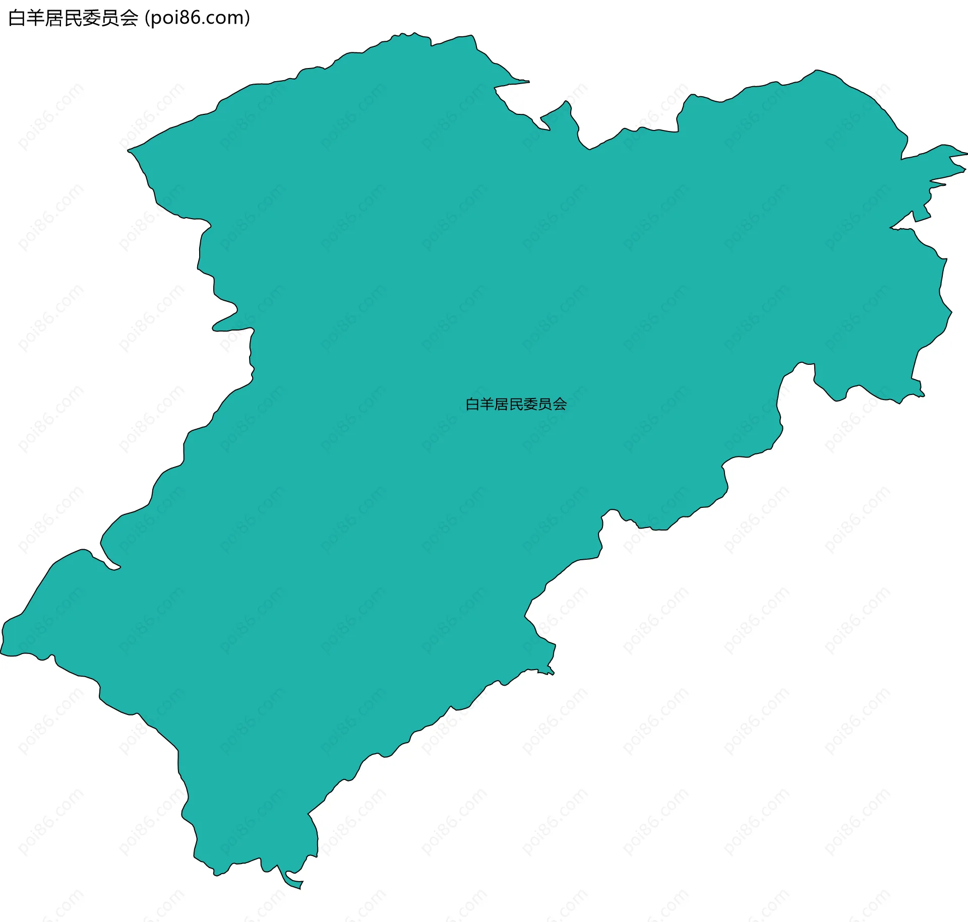 白羊居民委员会边界地图