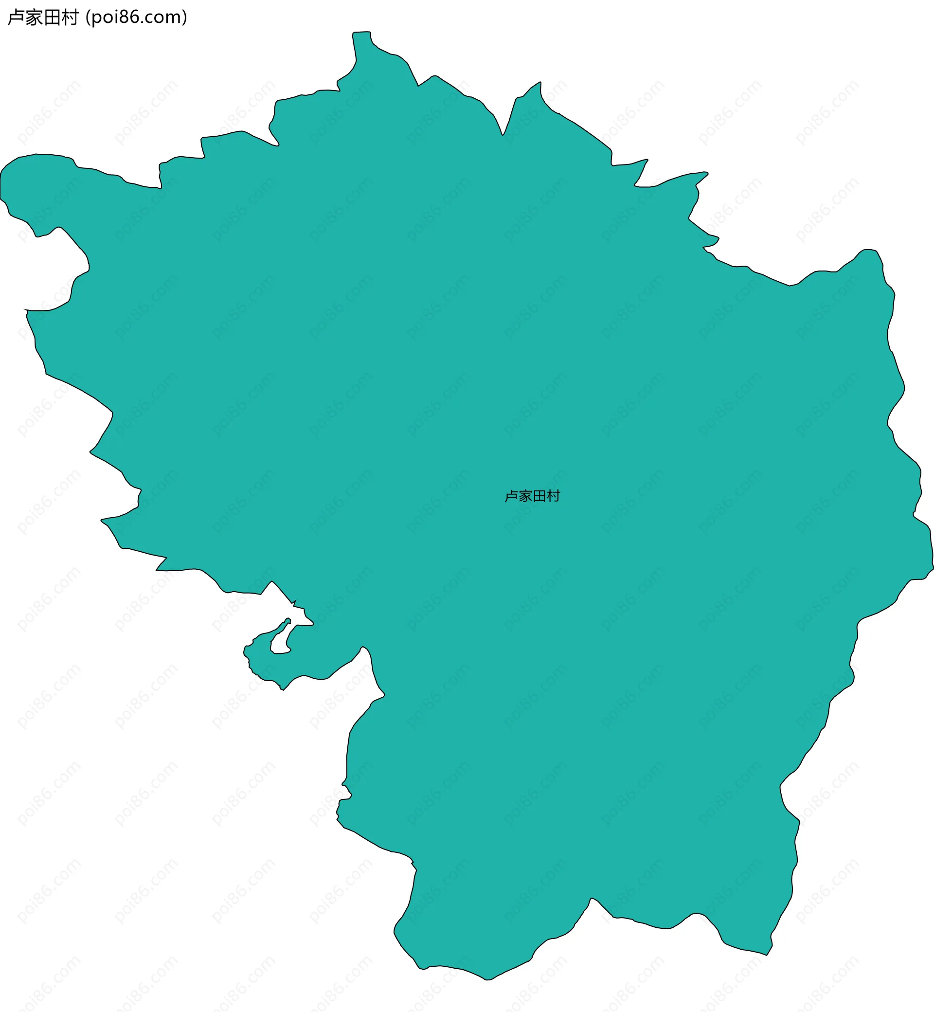 卢家田村边界地图