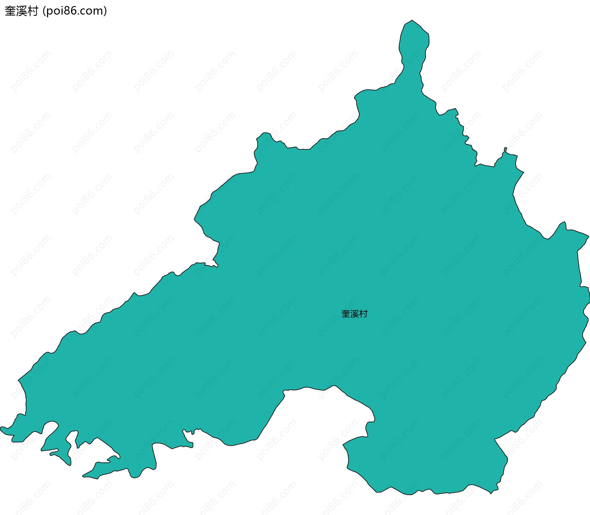 奎溪村边界地图