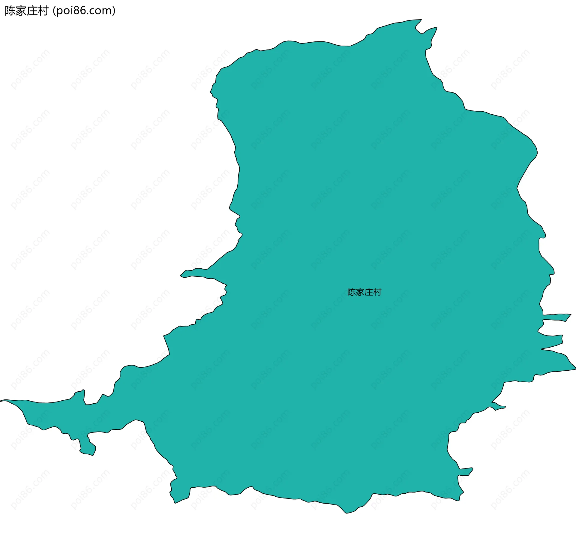 陈家庄村边界地图