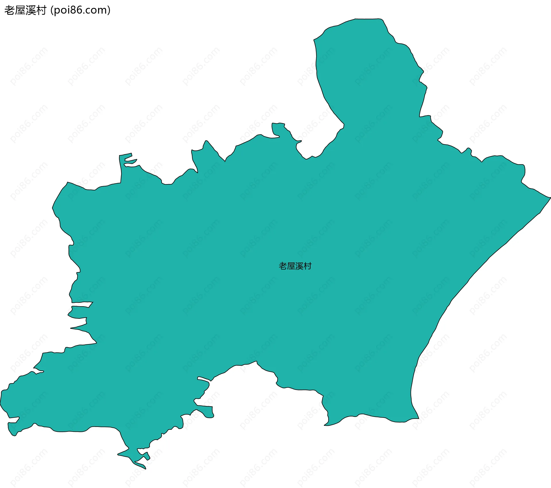 老屋溪村边界地图