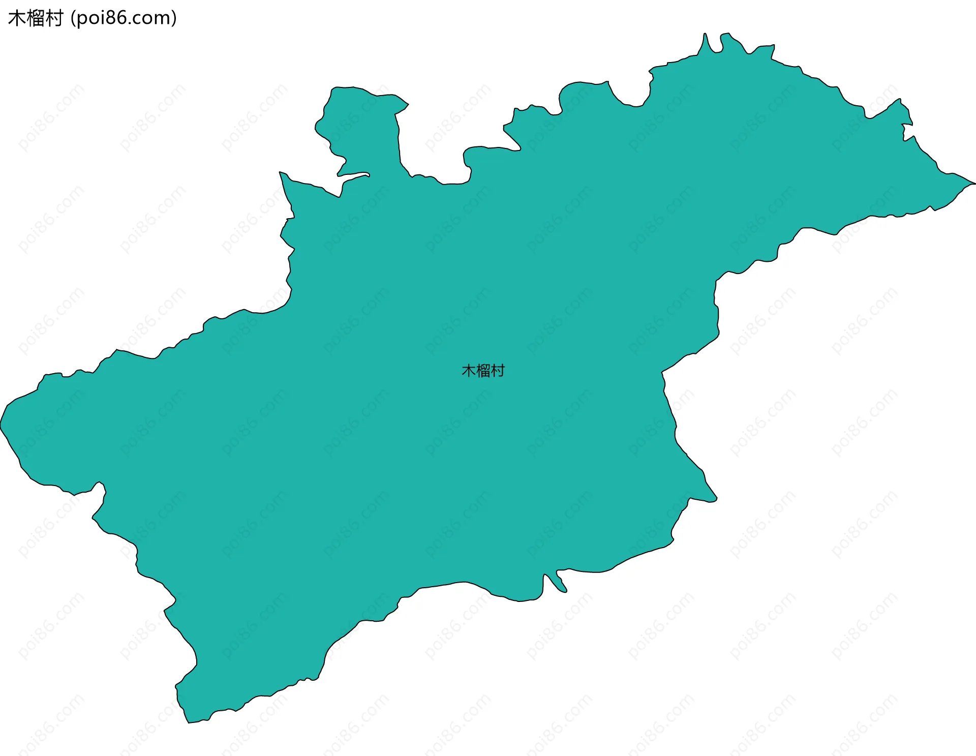 木榴村边界地图