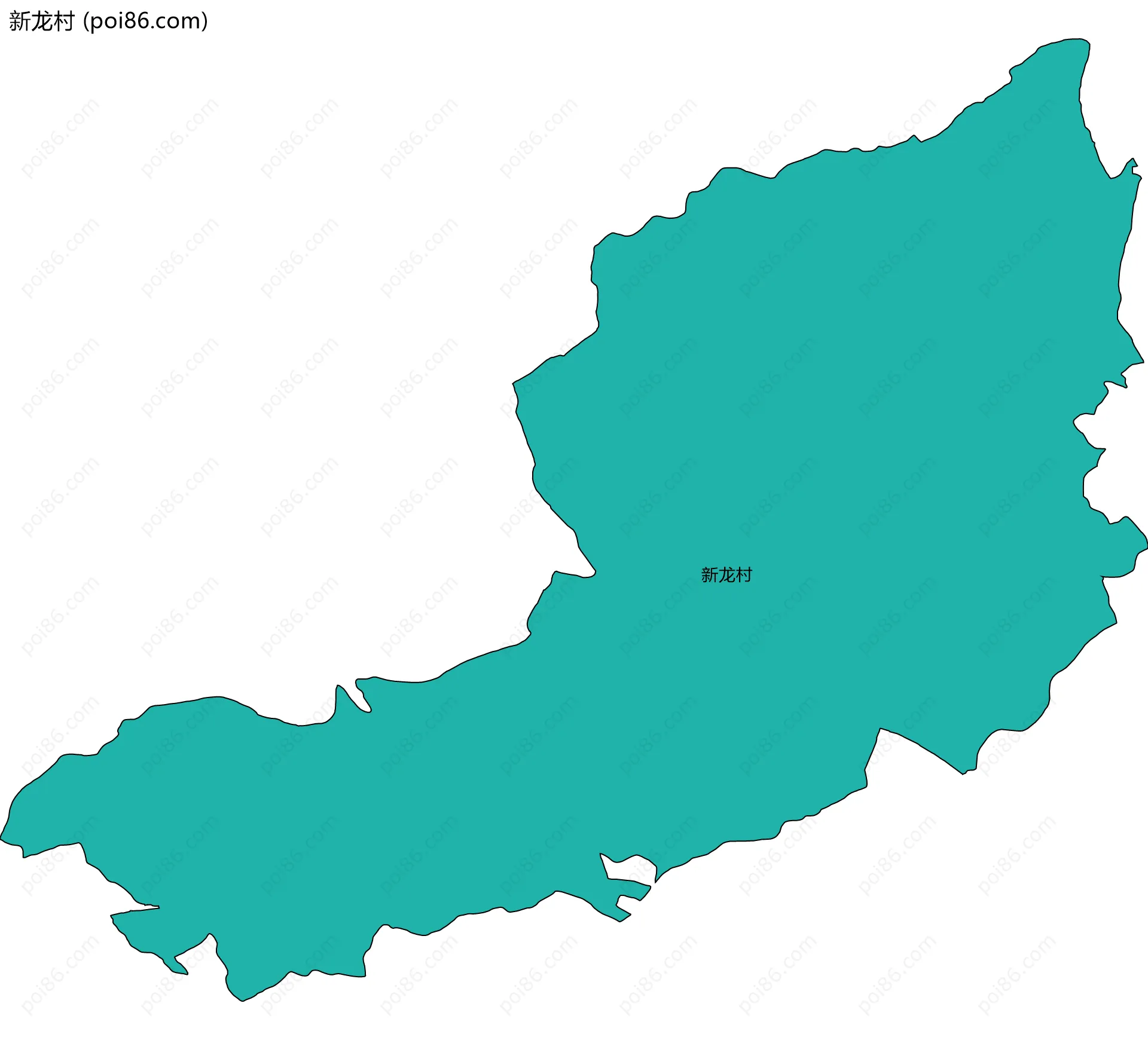 新龙村边界地图