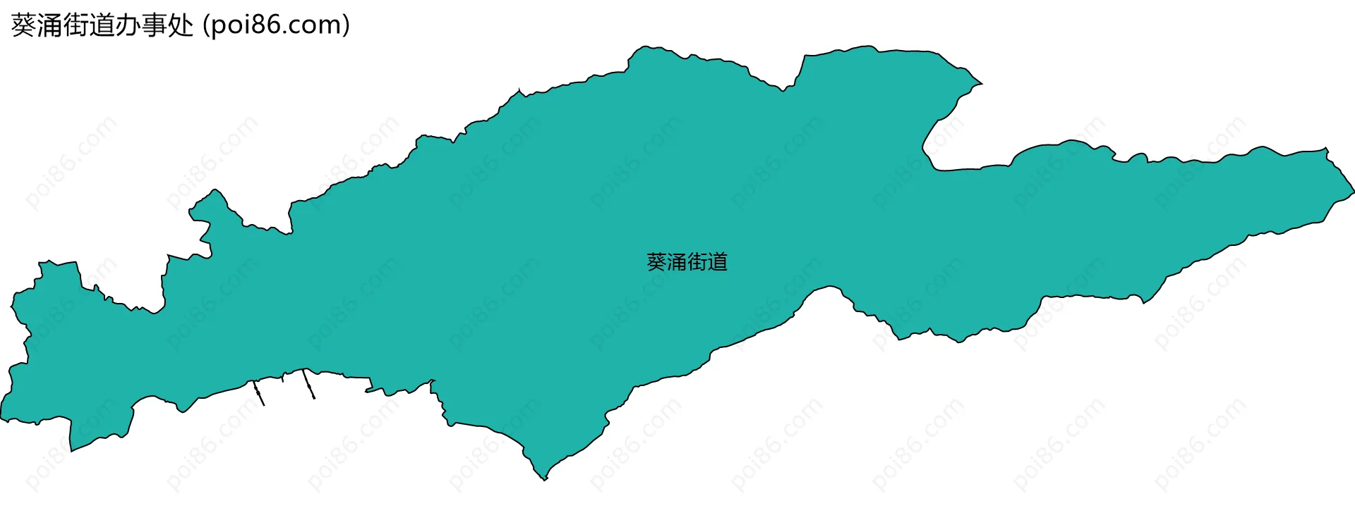 葵涌街道办事处边界地图(五级行政区划)