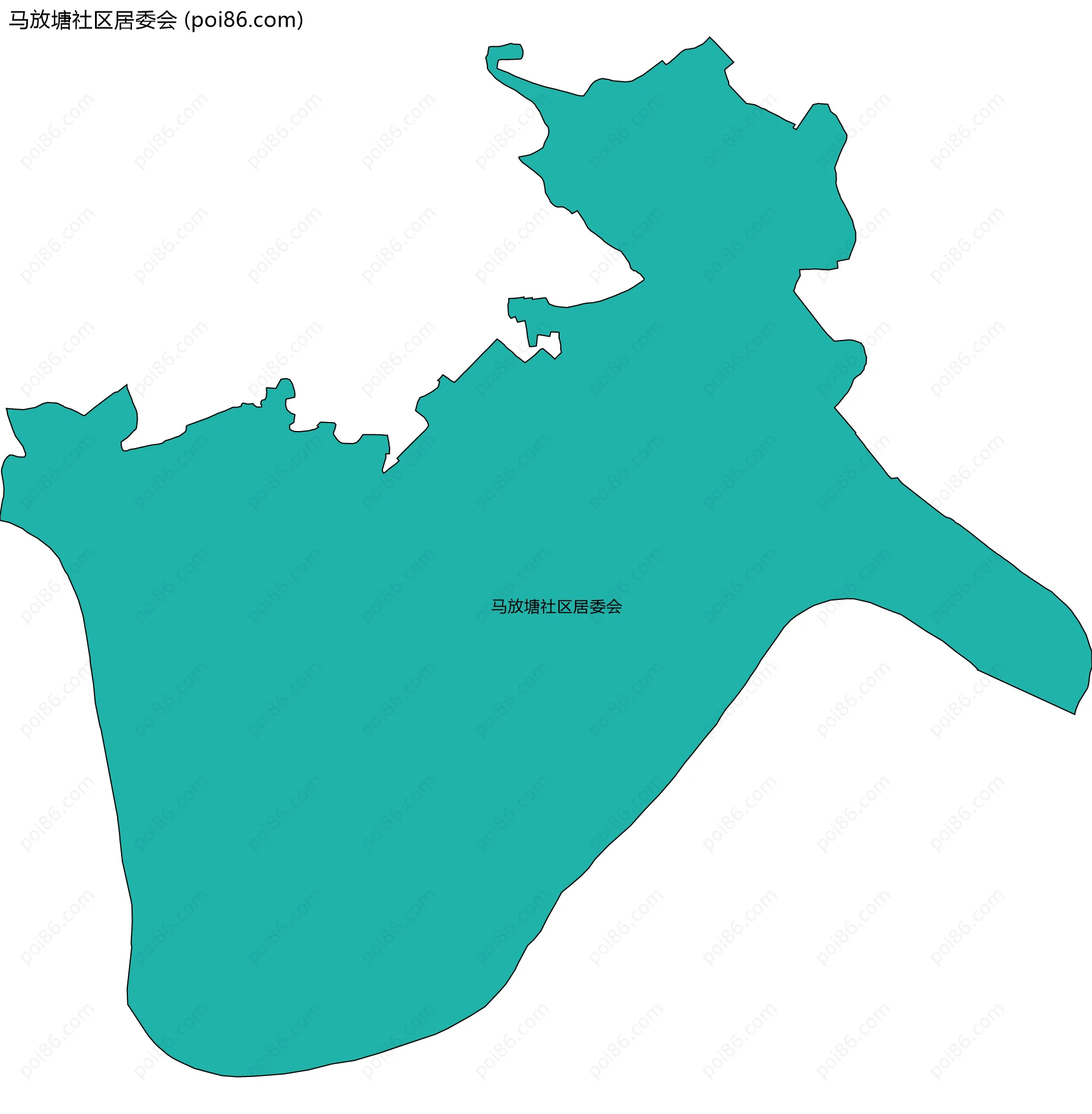 马放塘社区居委会边界地图