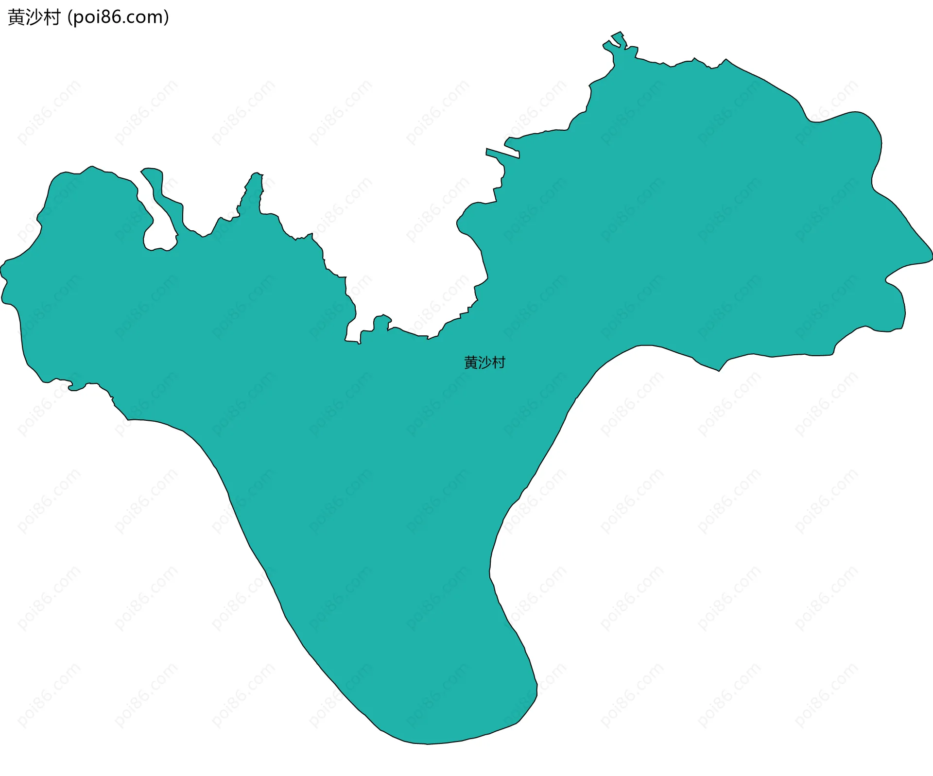 黄沙村边界地图