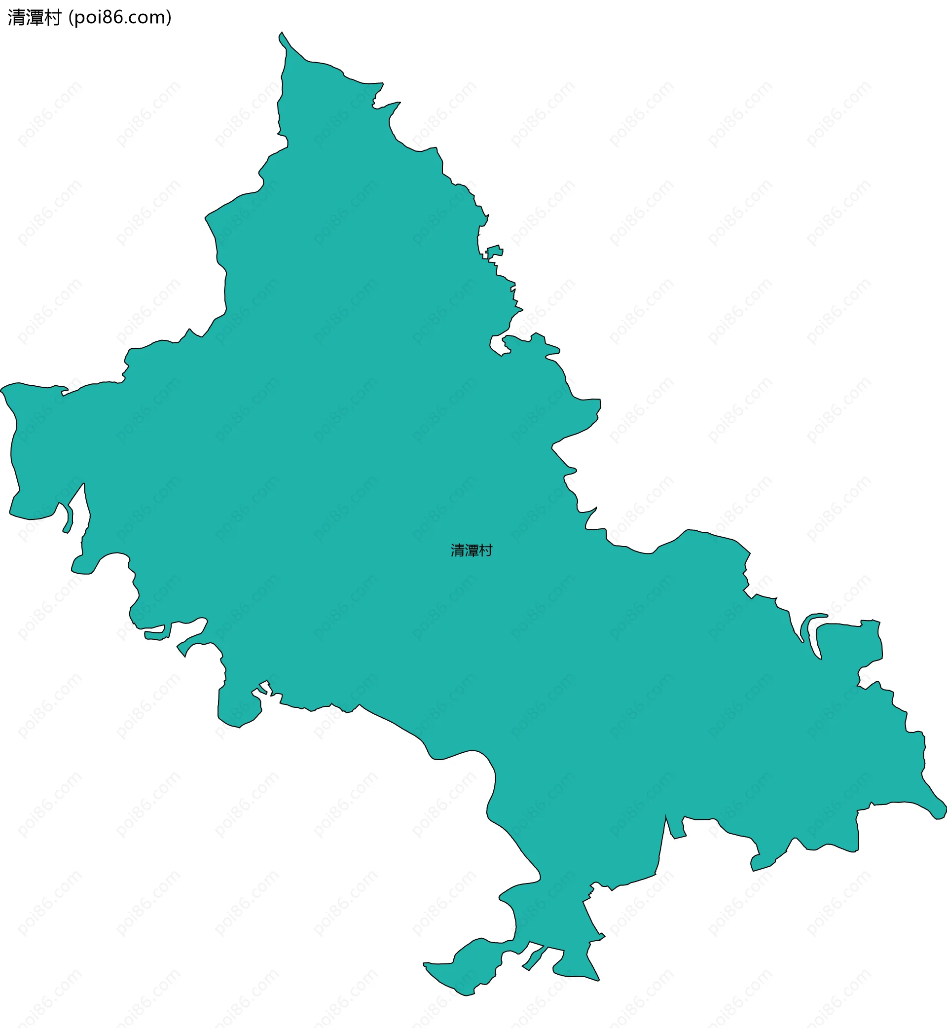 清潭村边界地图